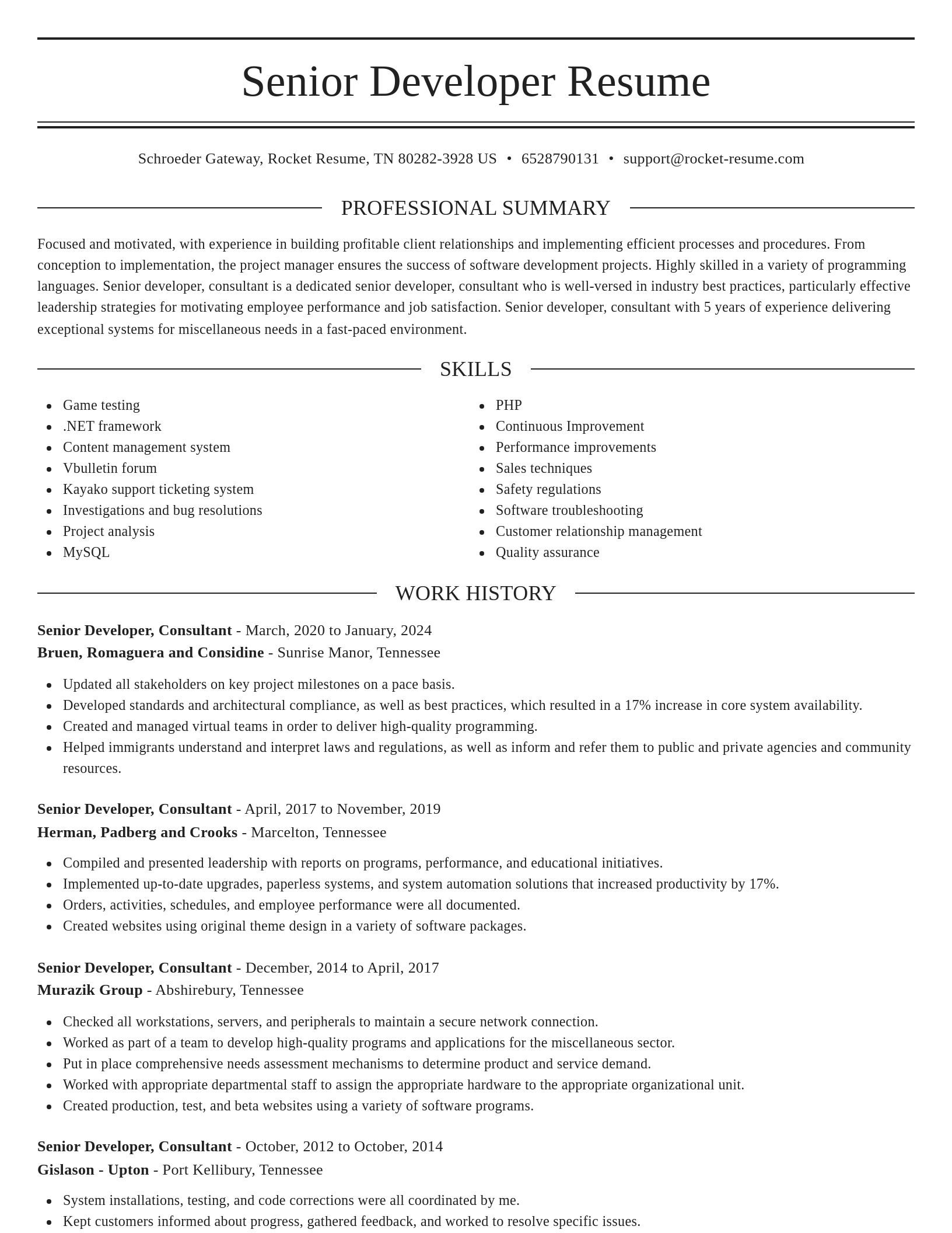 Elegant resume template