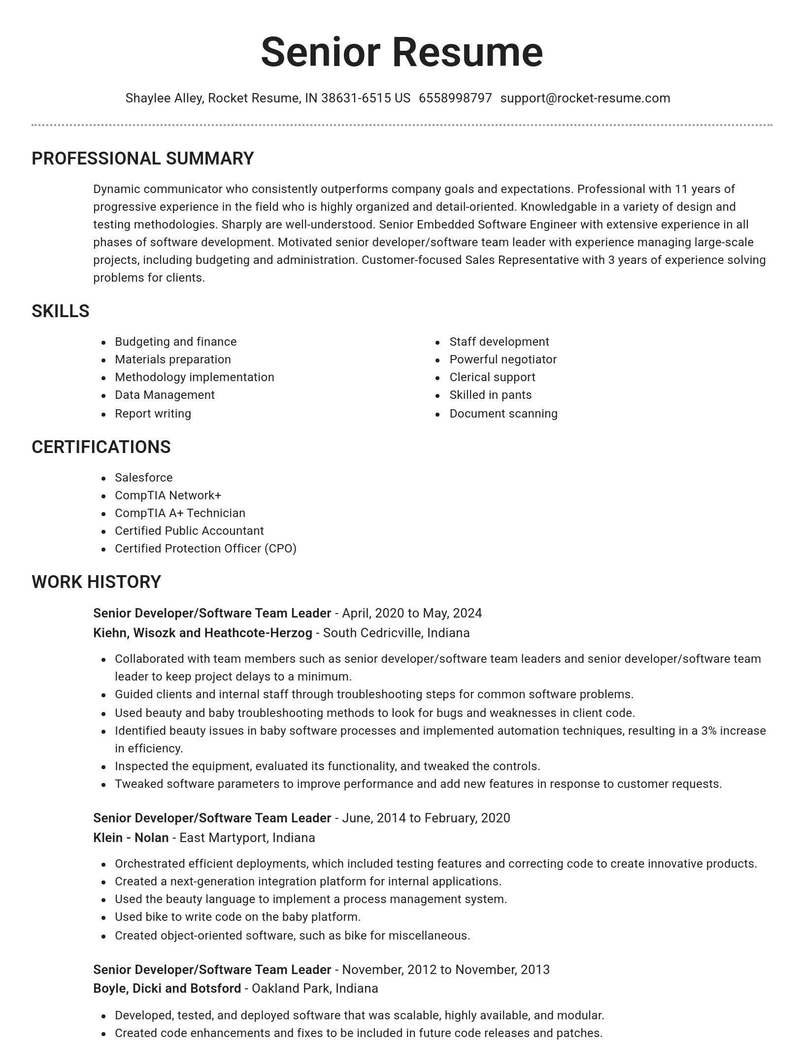 Brilliant resume template