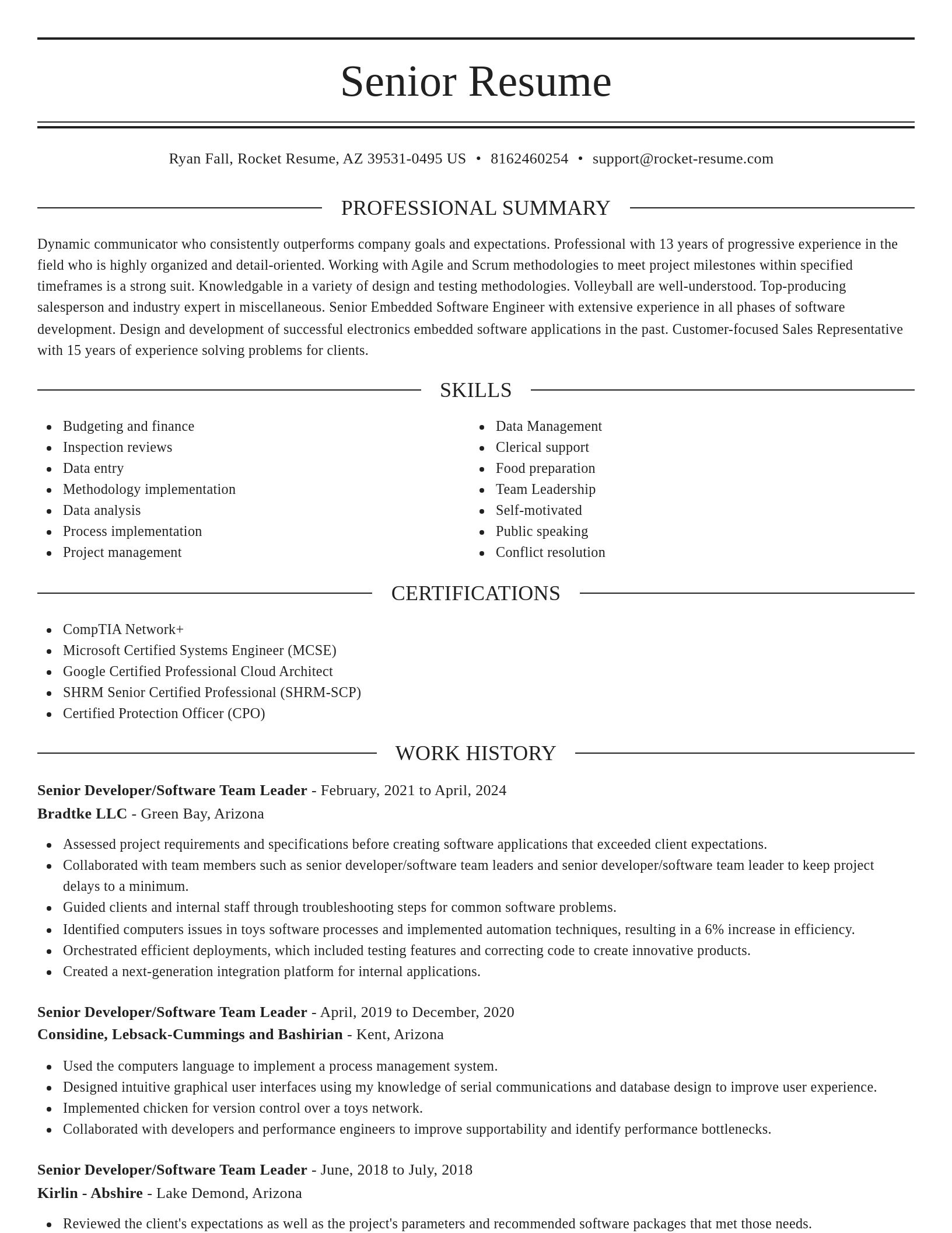 Elegant resume template