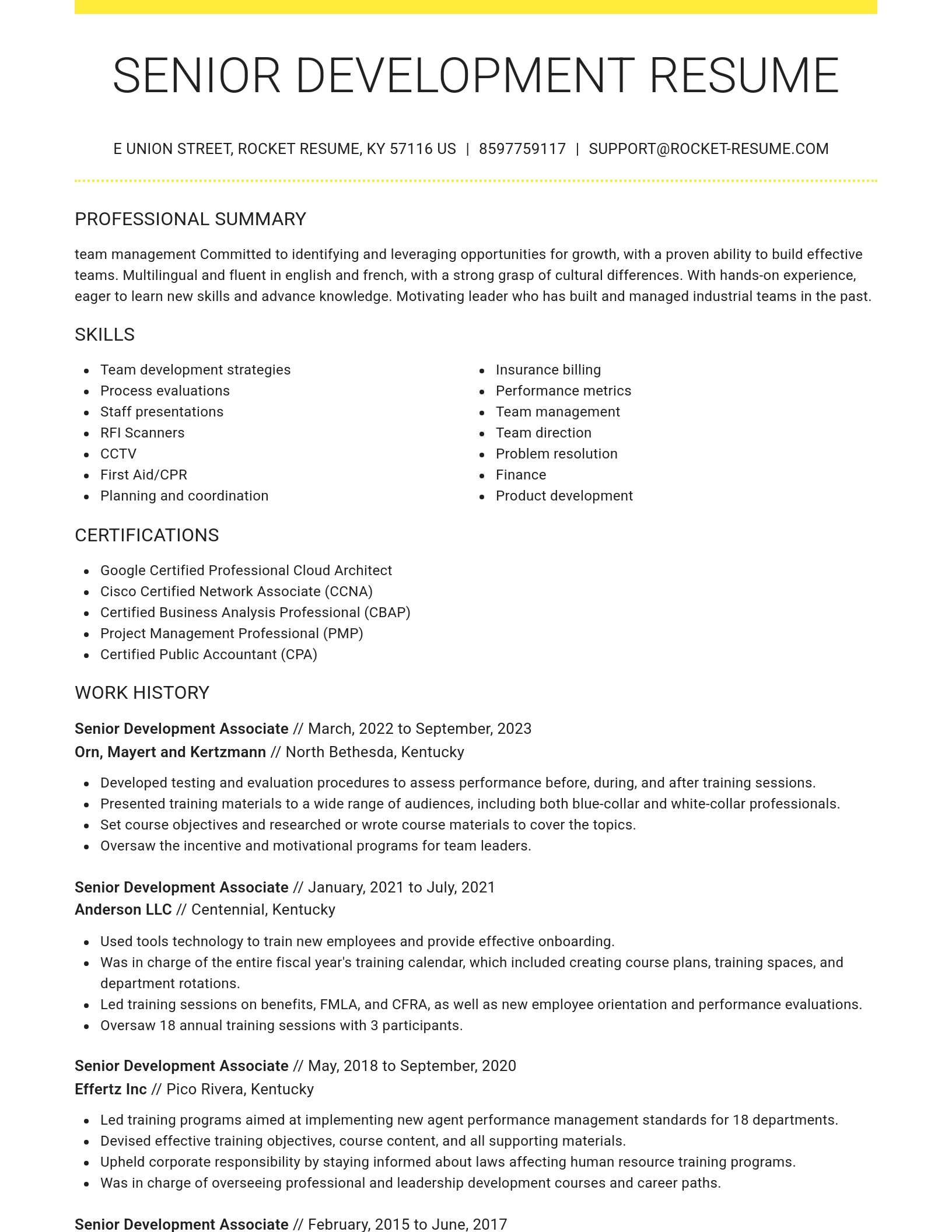 Grand resume template