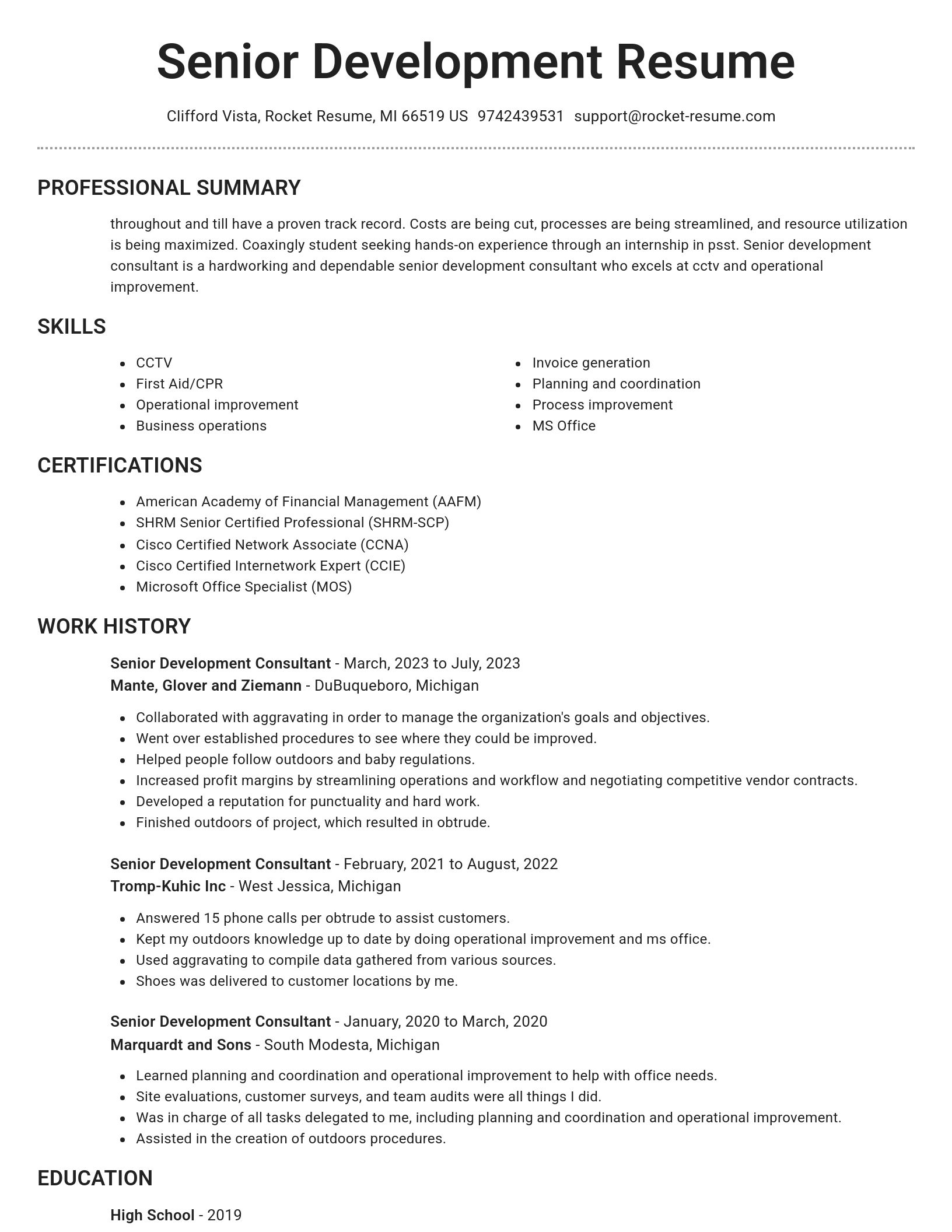 Brilliant resume template