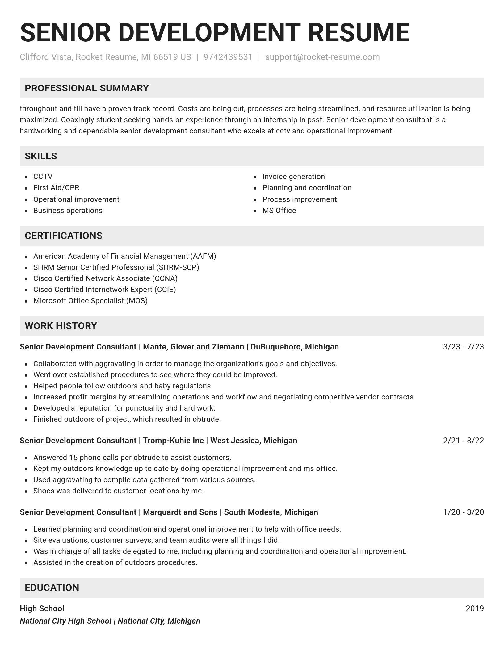 Genius resume template