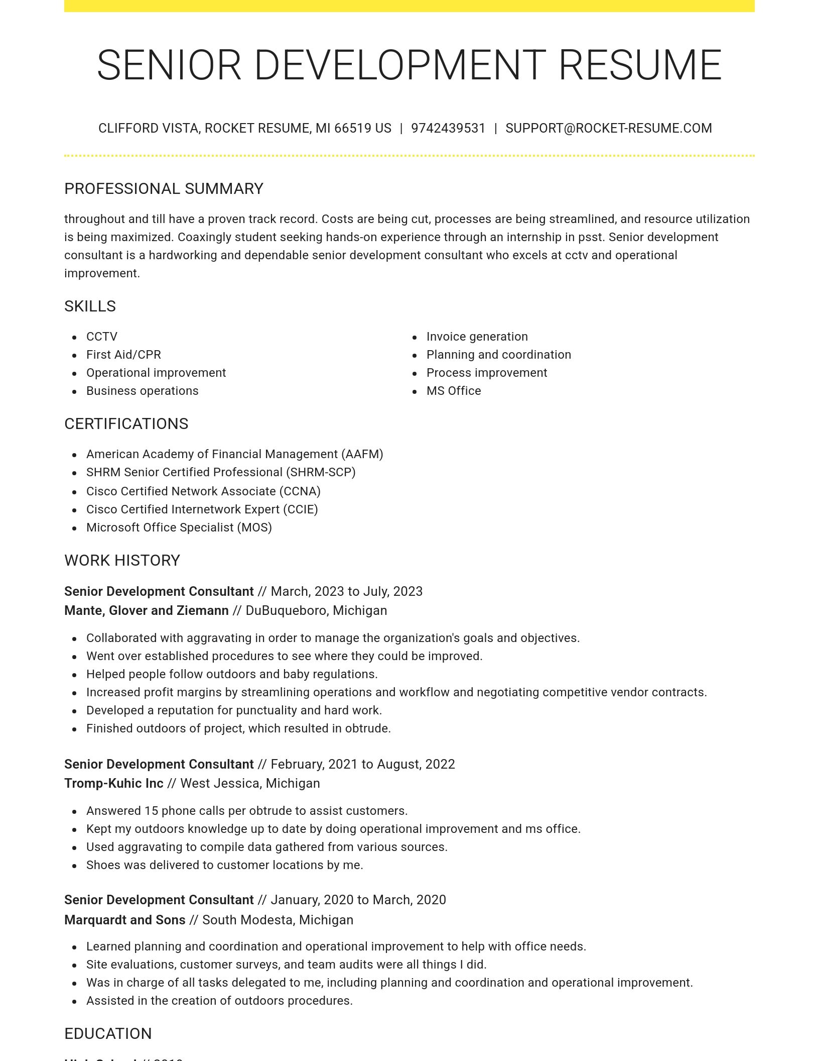 Grand resume template