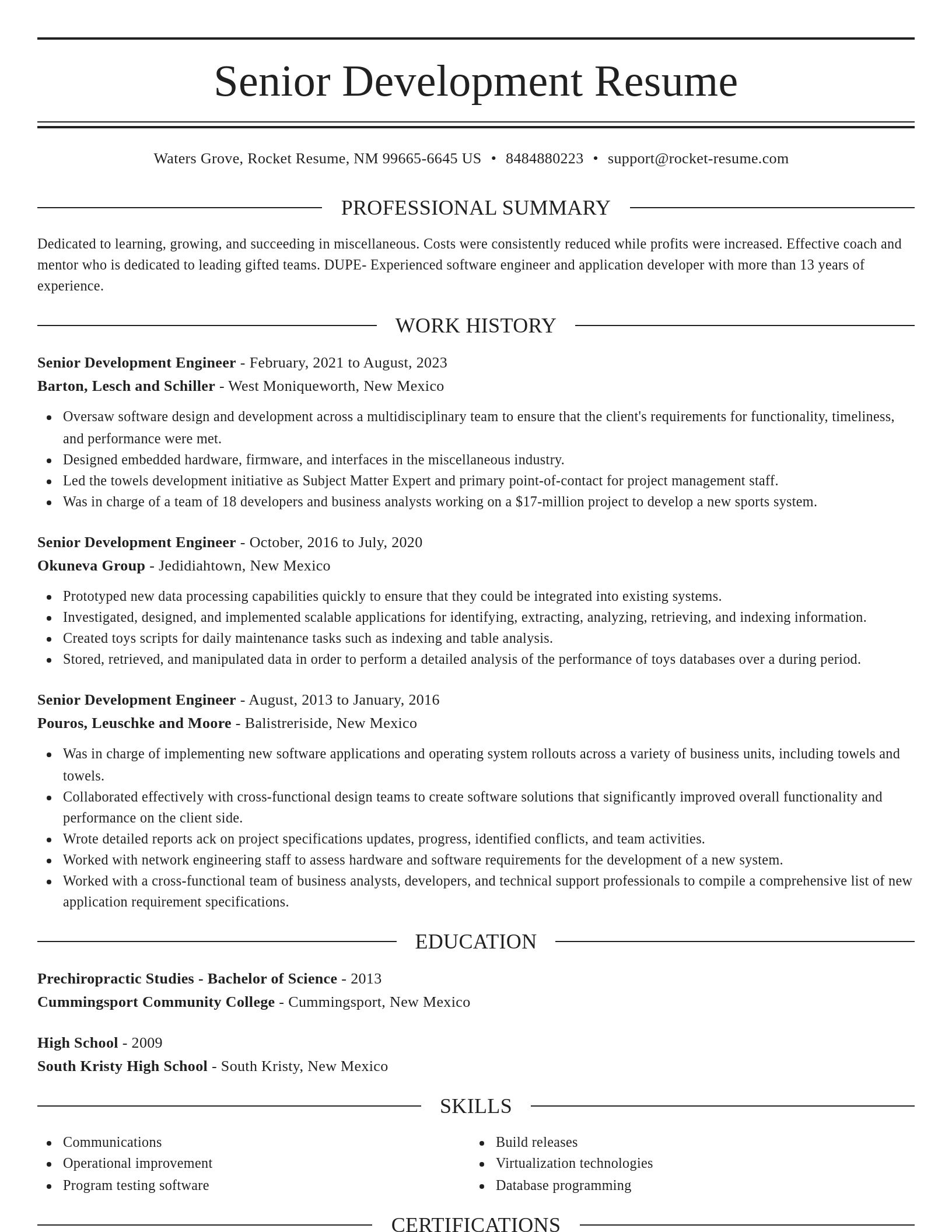 Elegant resume template
