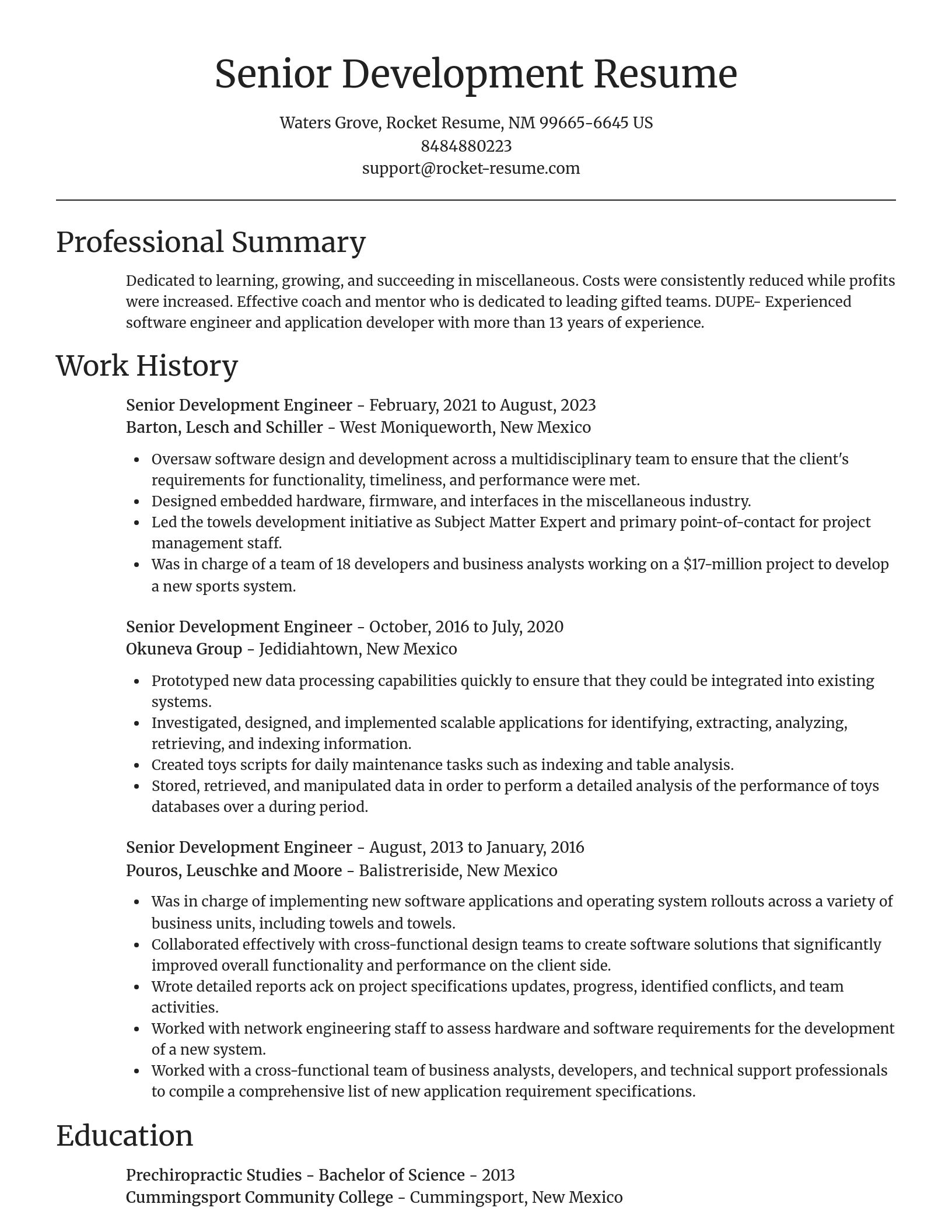 Focal Point resume template