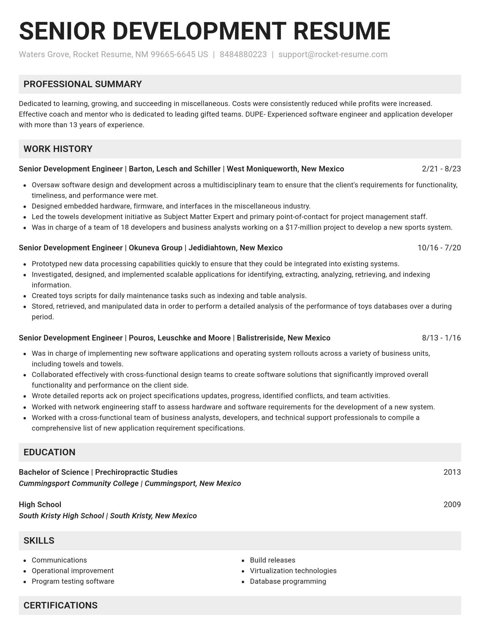 Genius resume template
