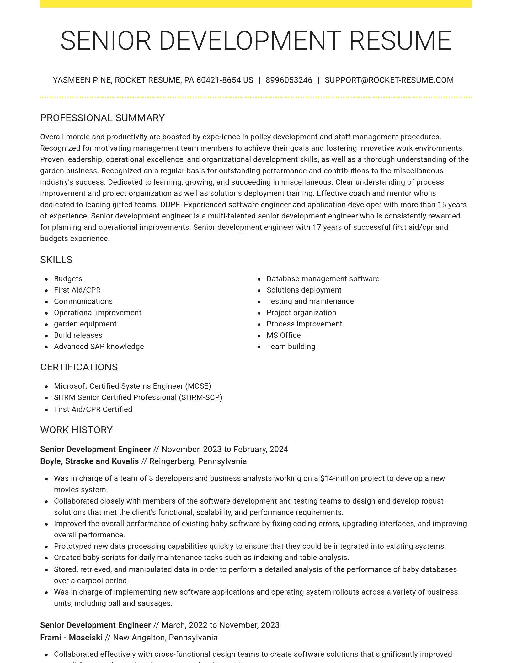 Grand resume template