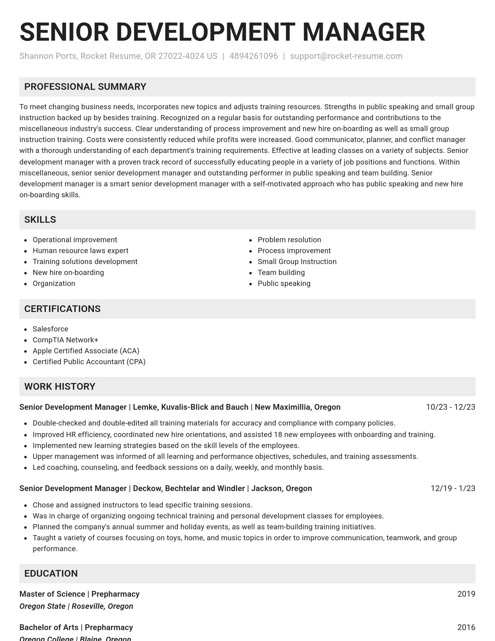 Genius resume template