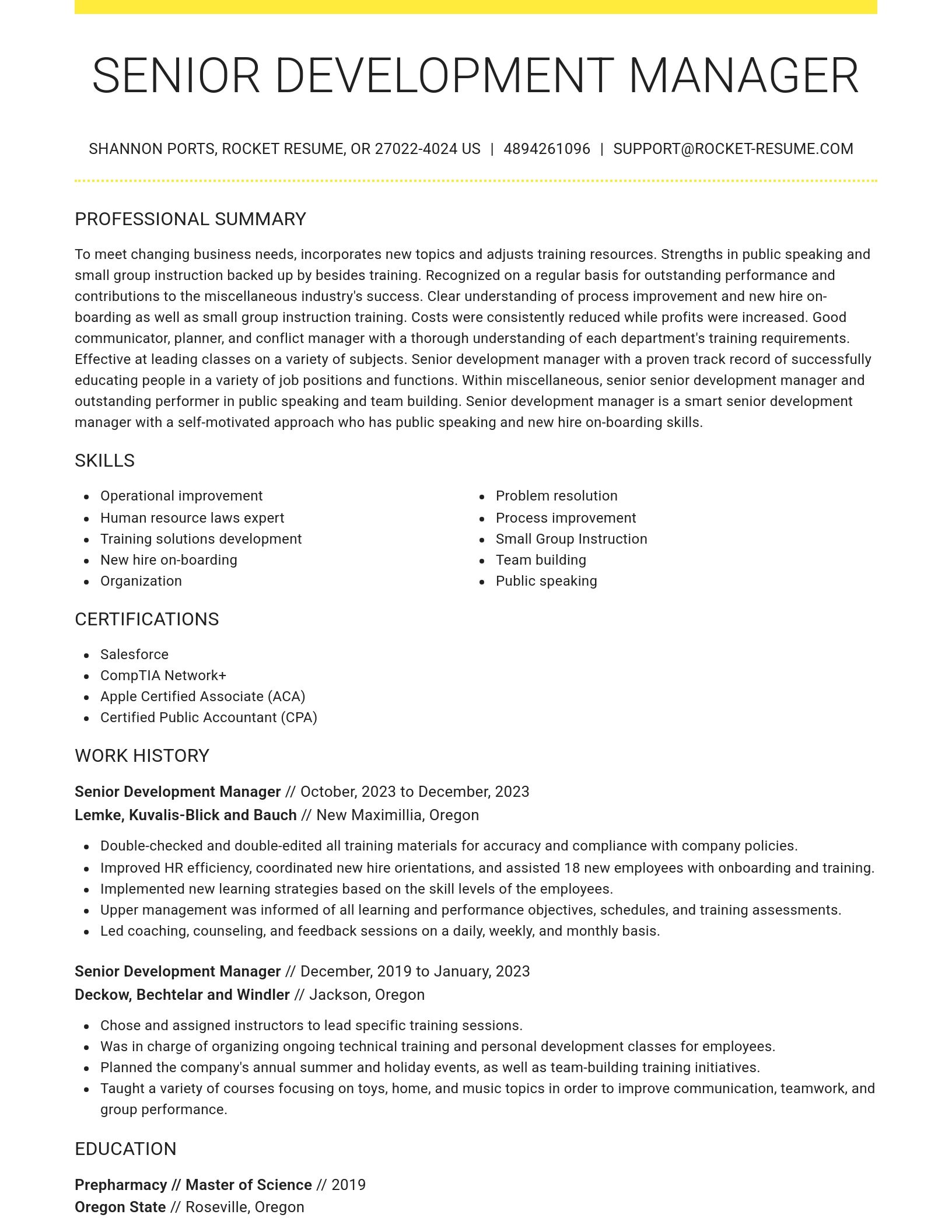 Grand resume template