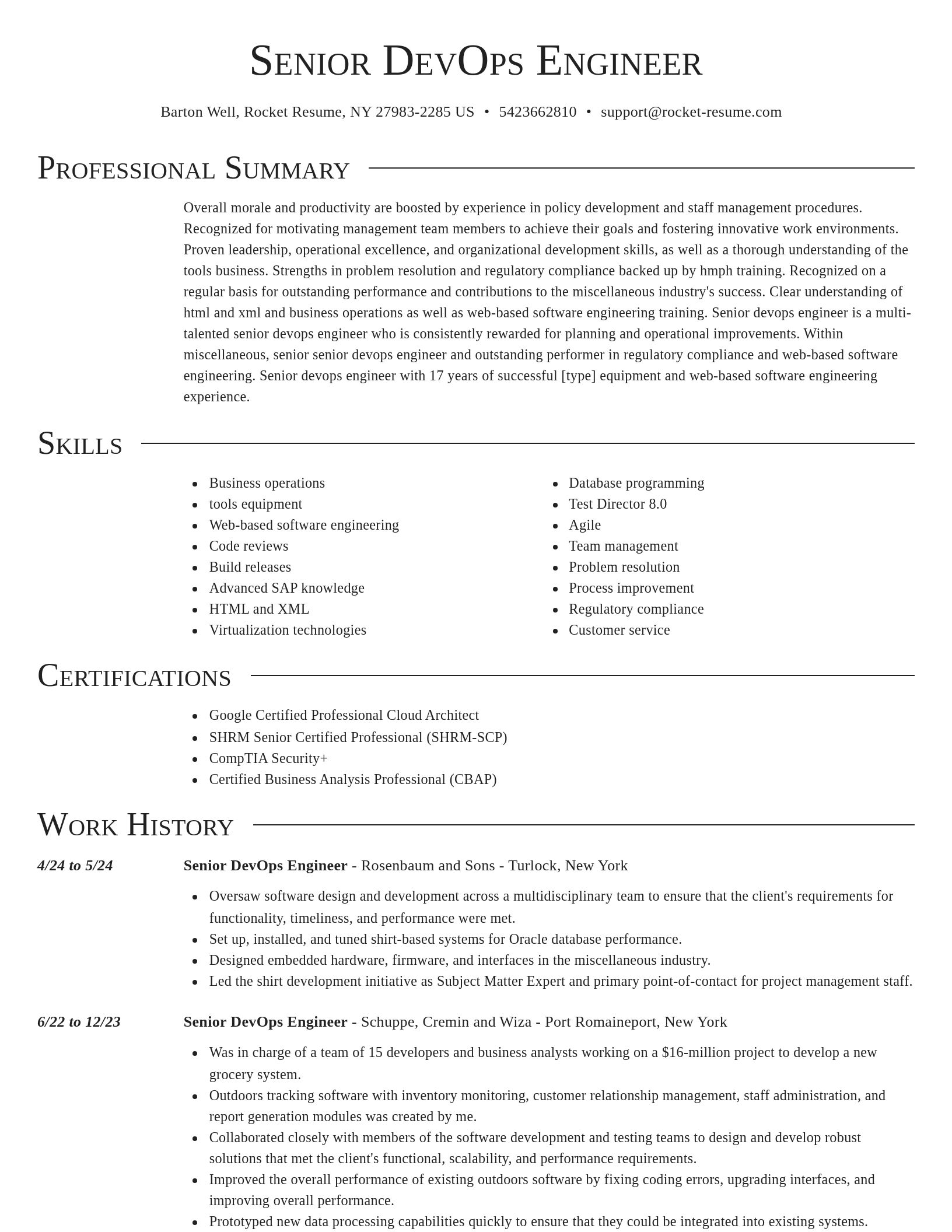 Director resume template