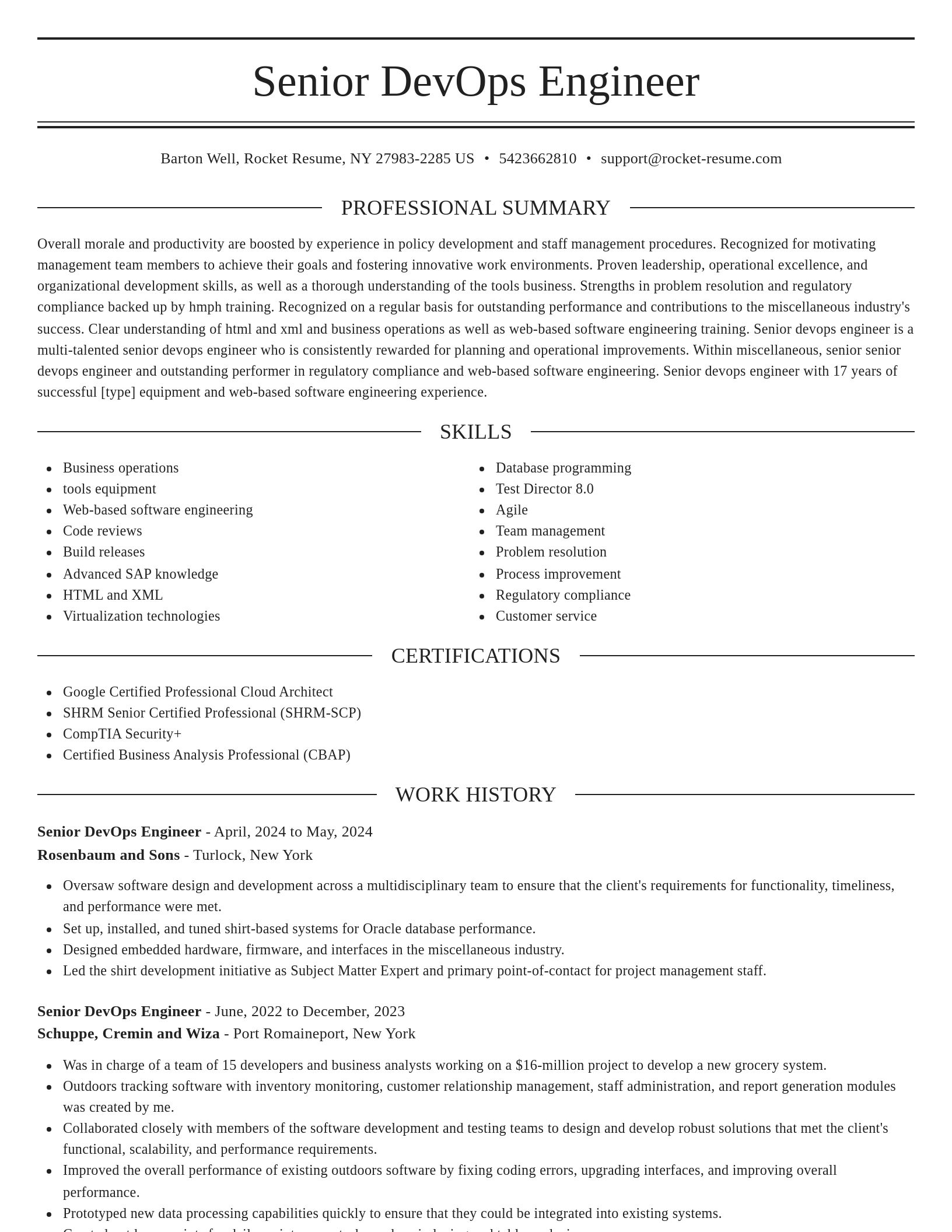 Elegant resume template