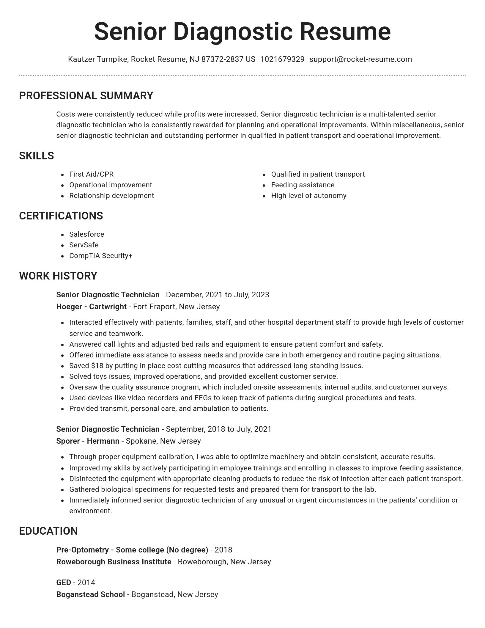 Brilliant resume template