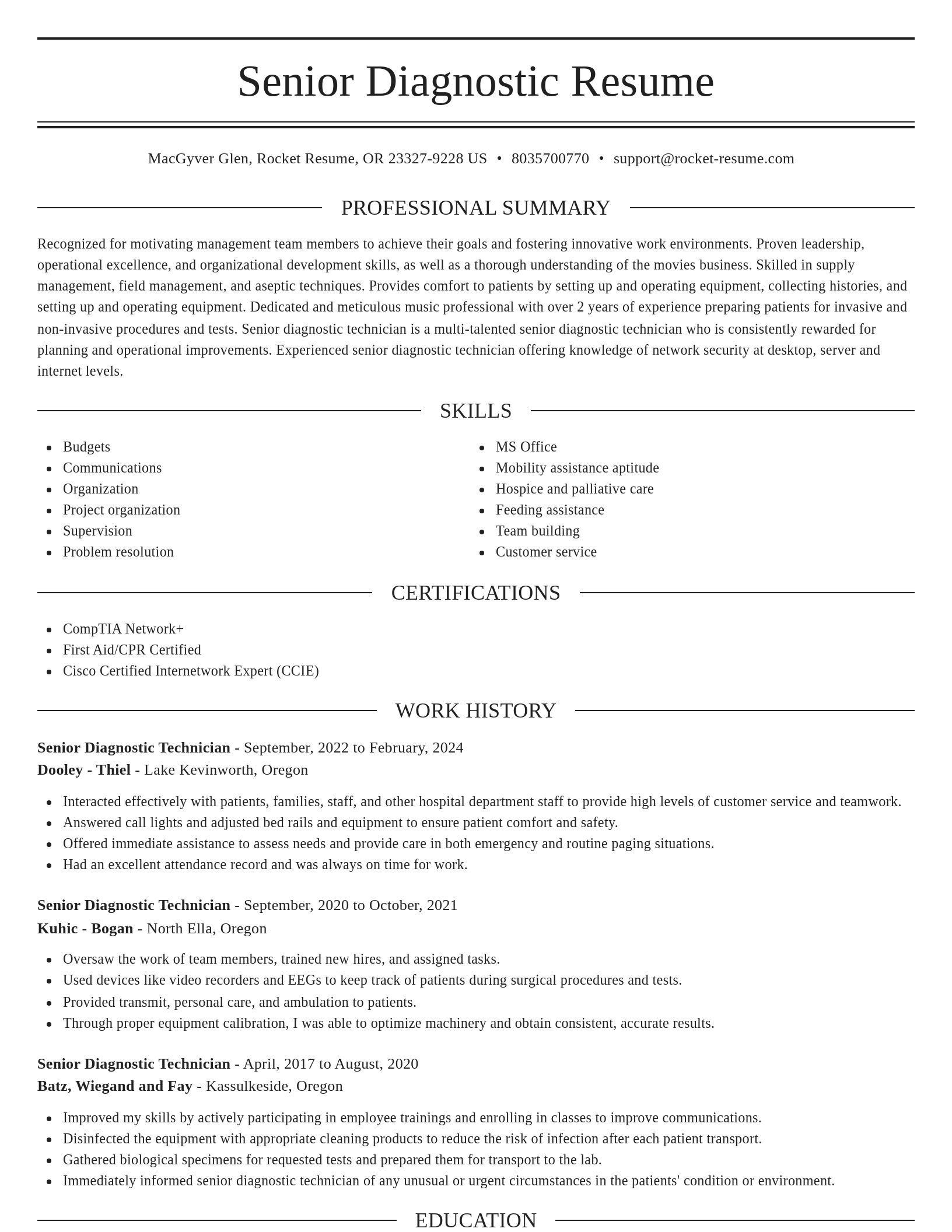 Elegant resume template
