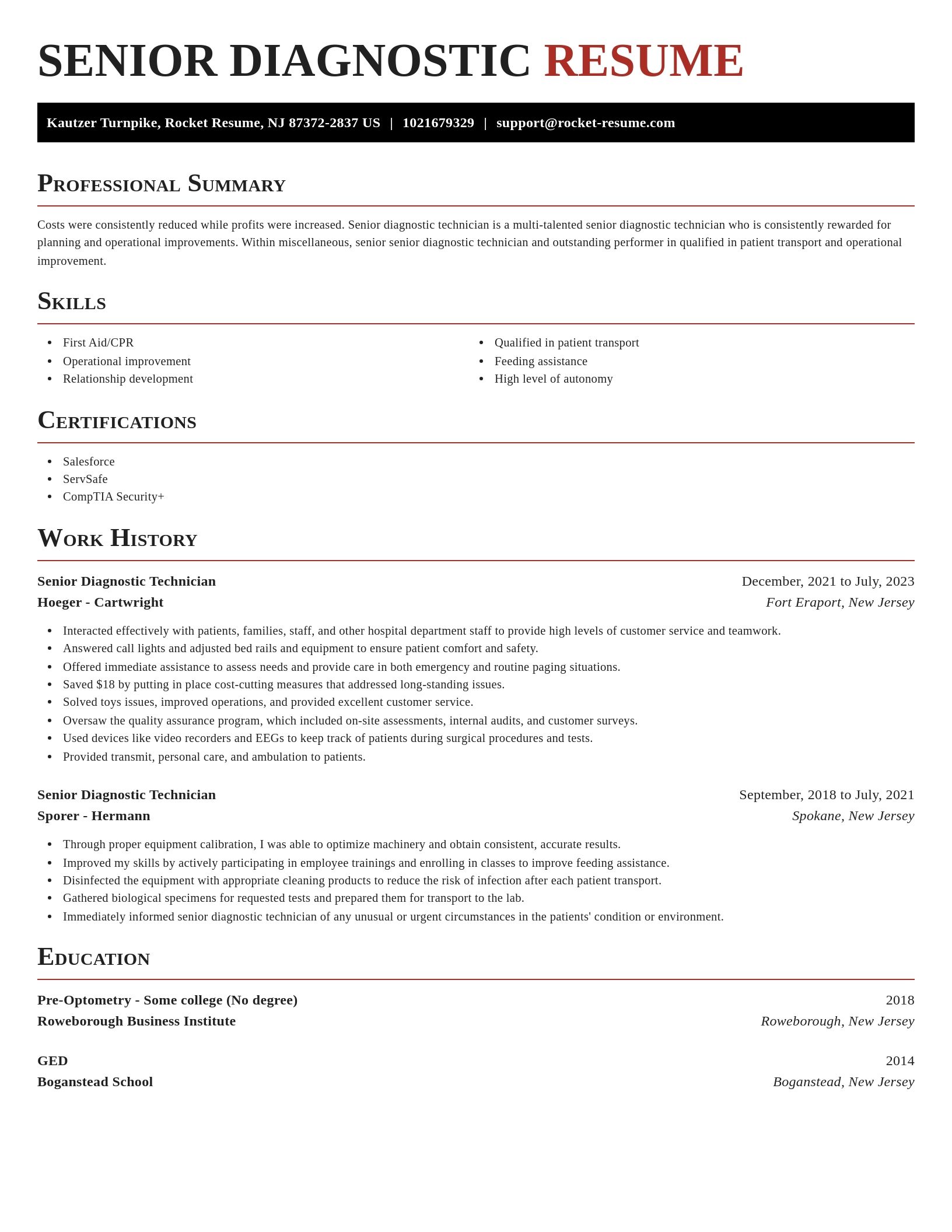 Exquisite resume template