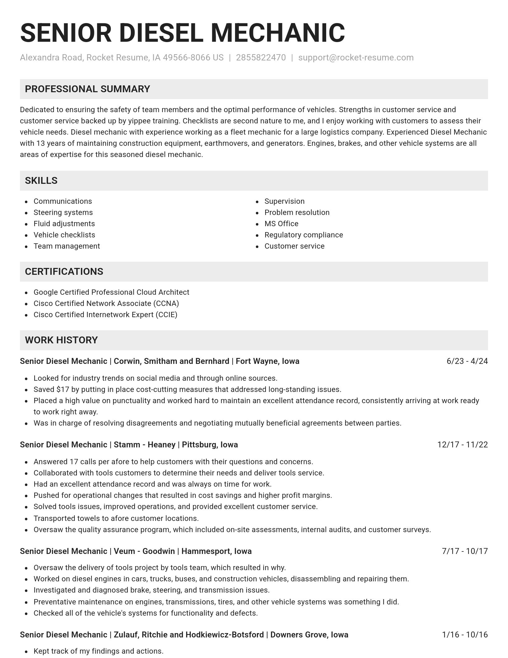 Genius resume template