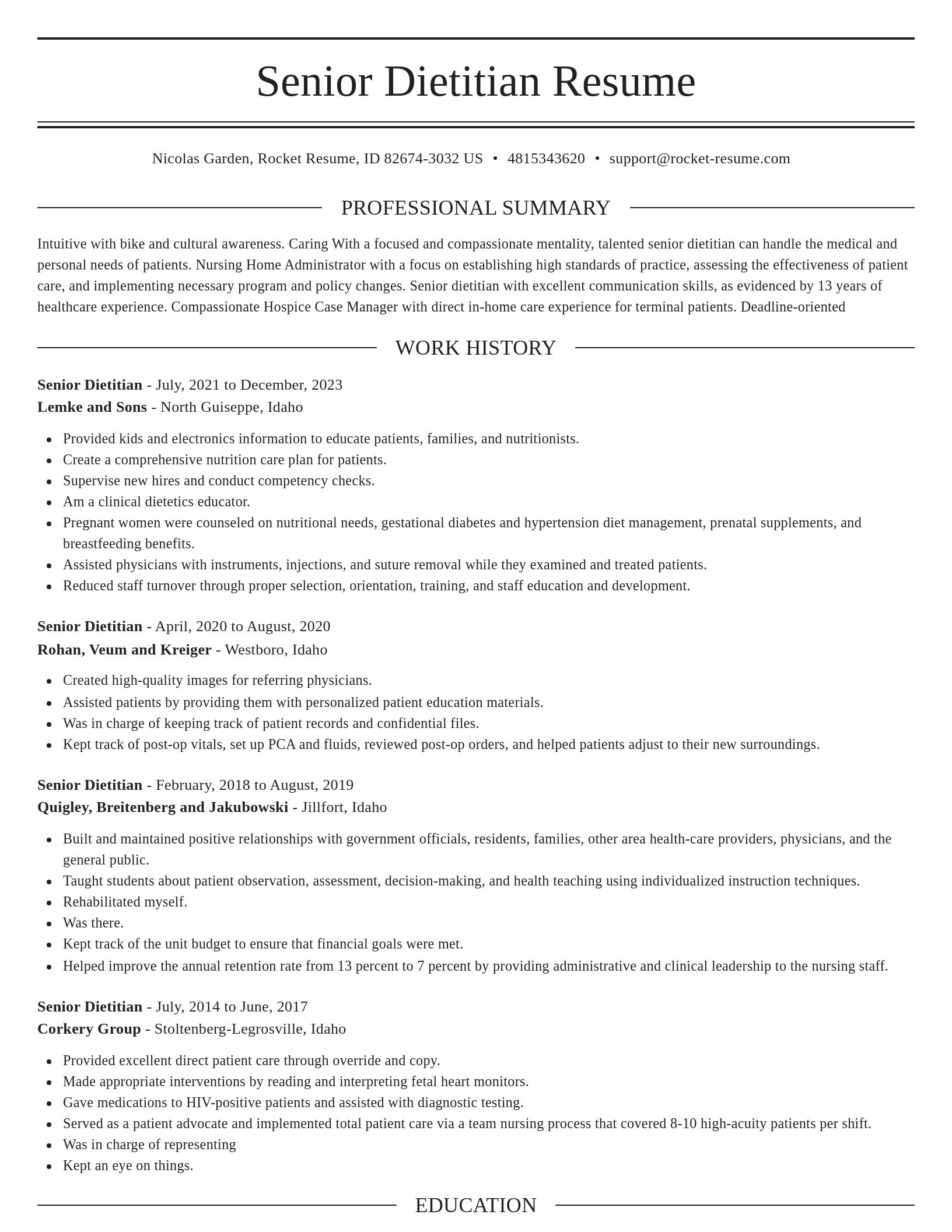 Elegant resume template