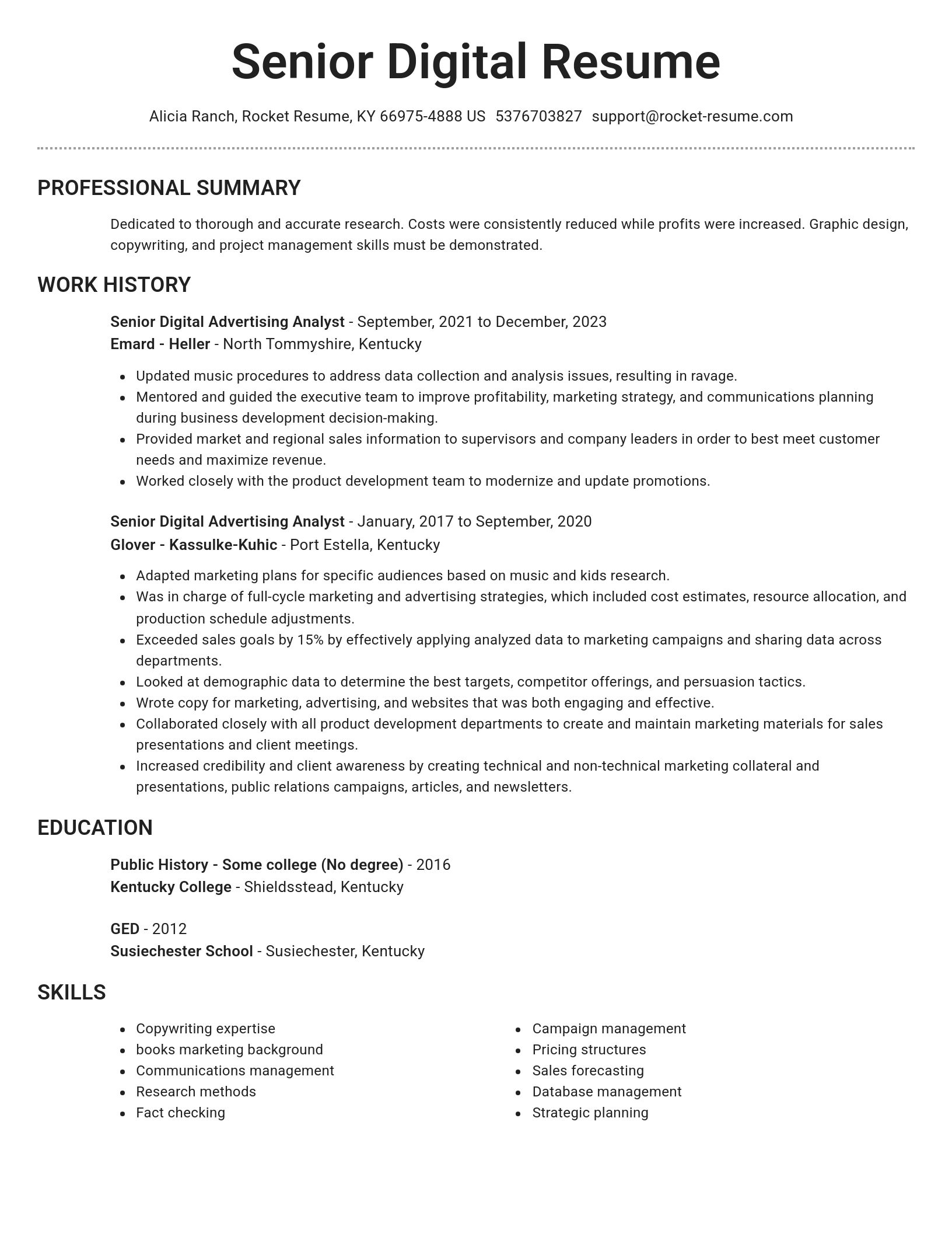 Brilliant resume template