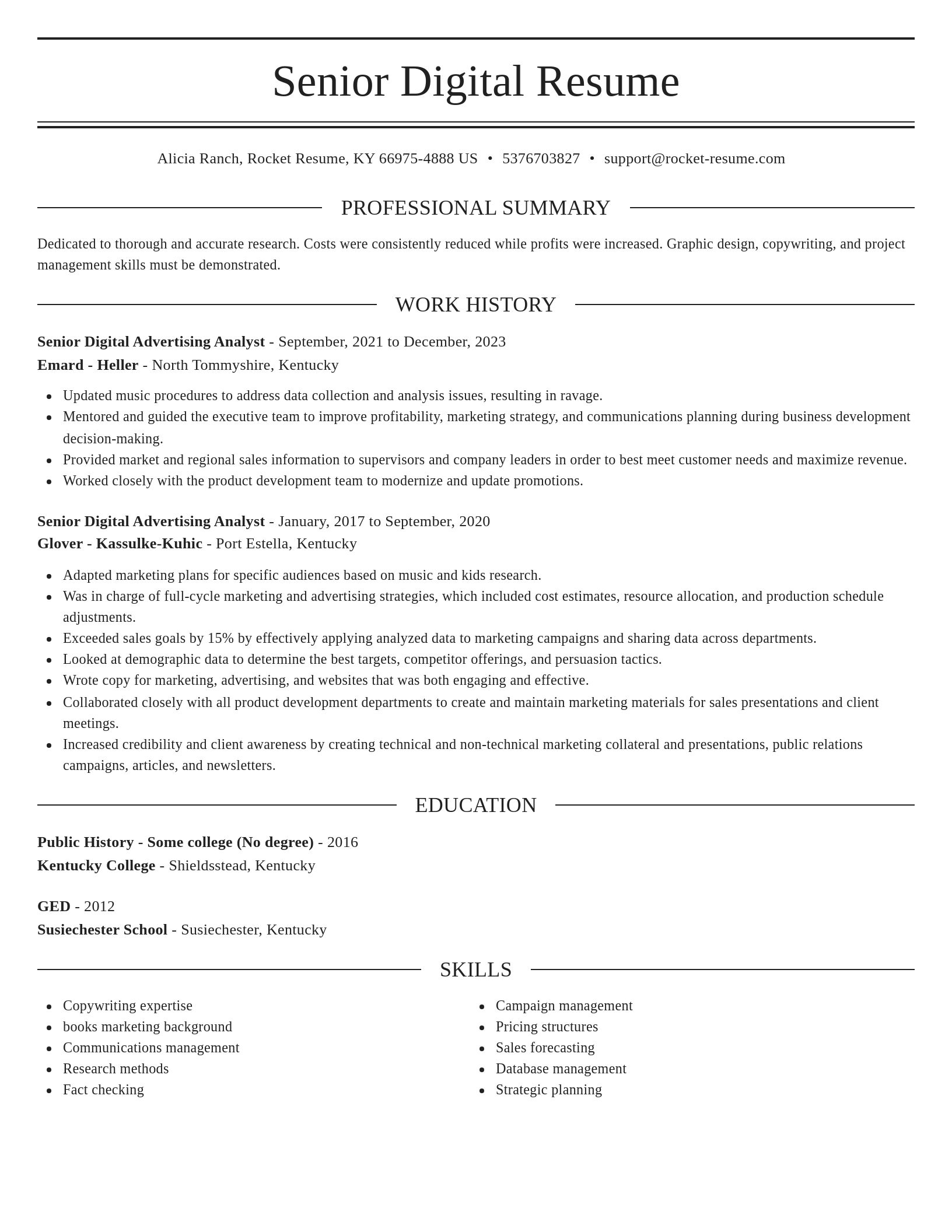 Elegant resume template