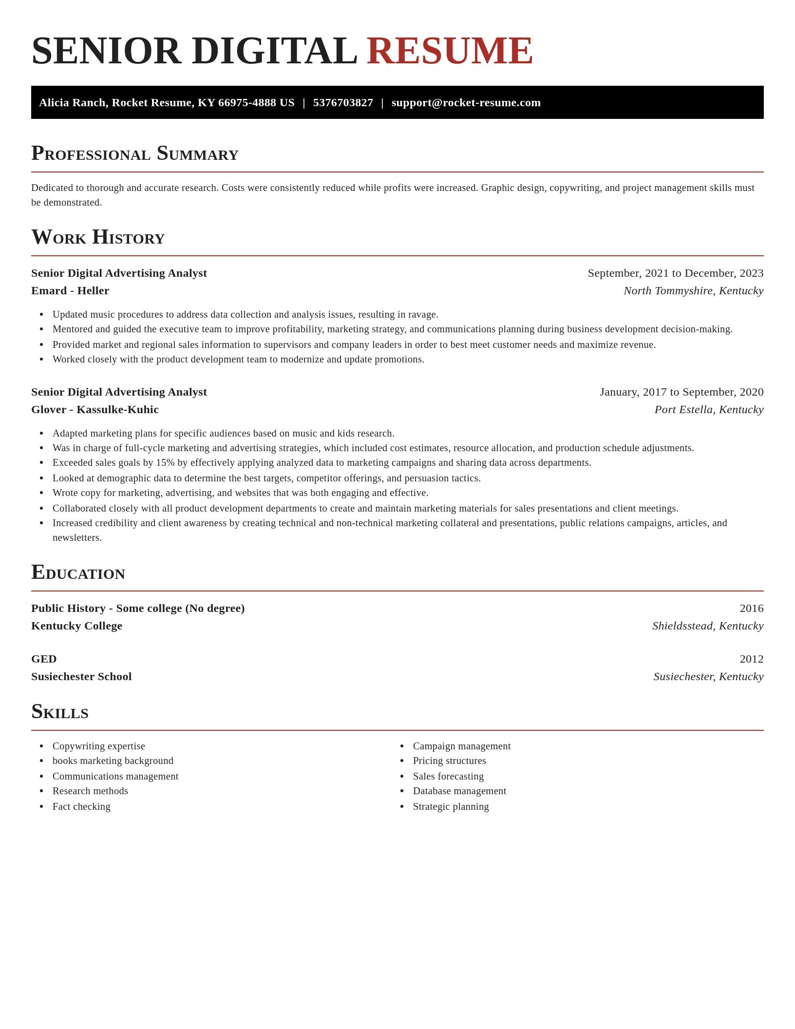 Exquisite resume template
