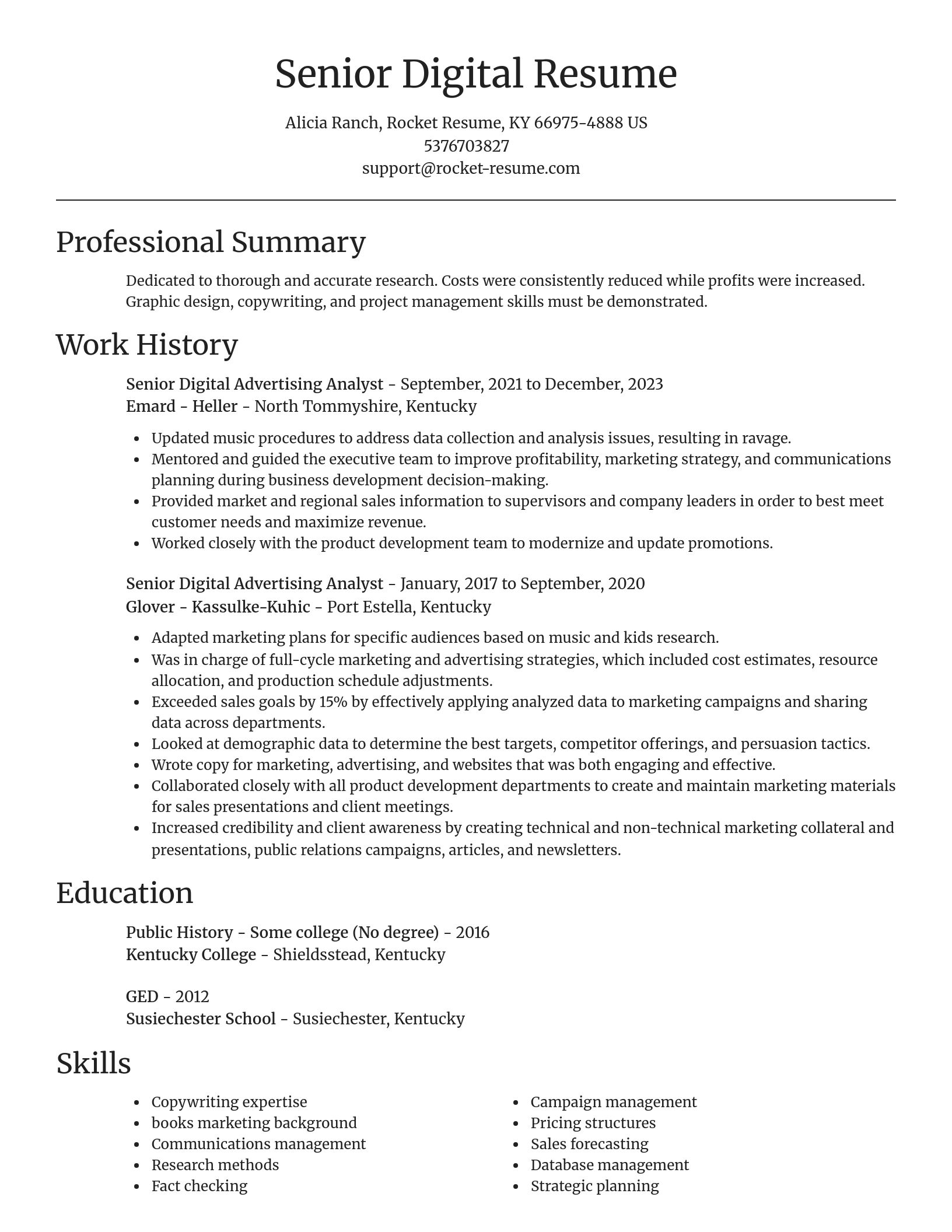 Focal Point resume template