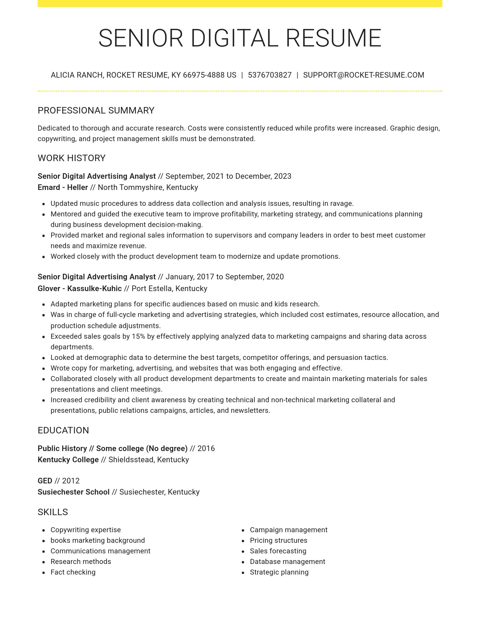 Grand resume template