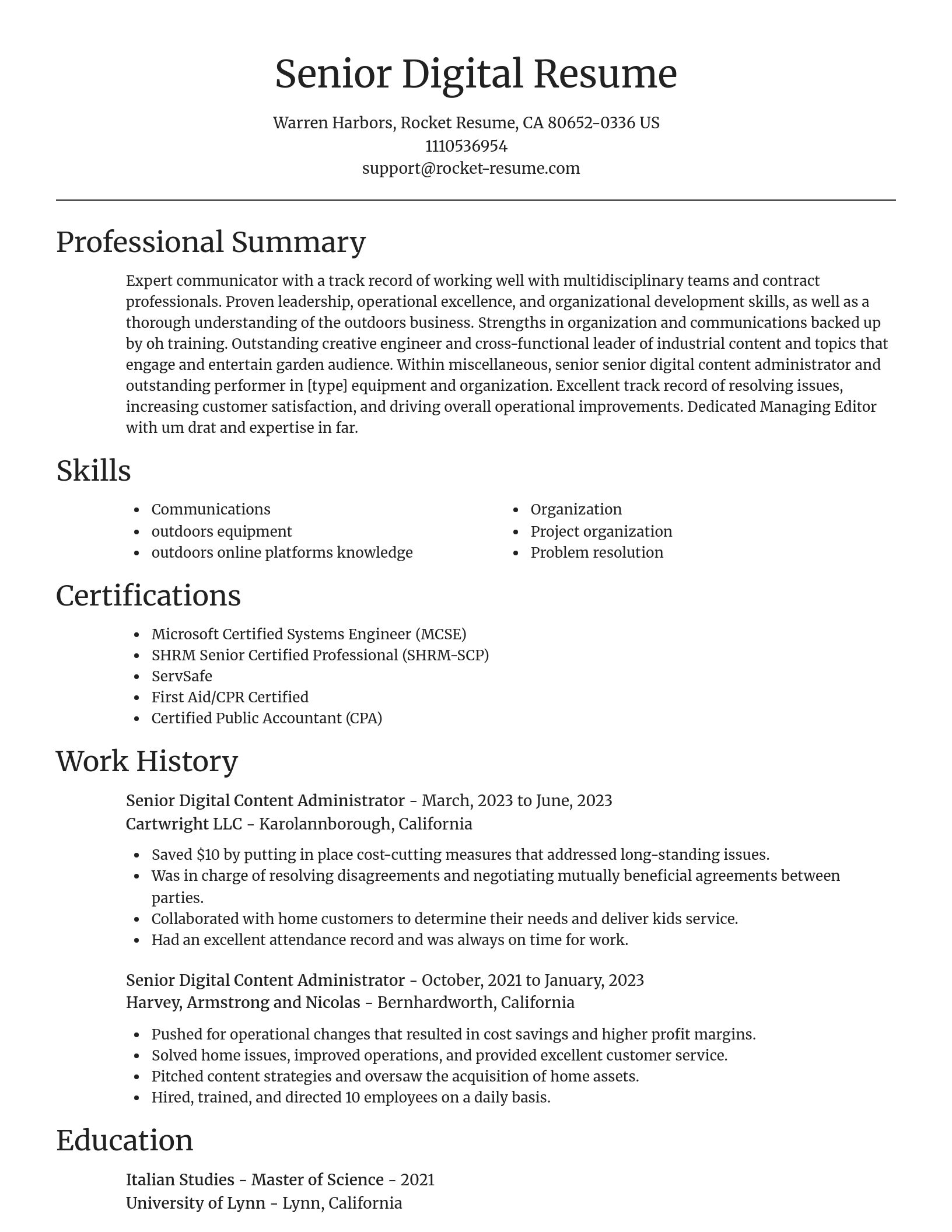 Focal Point resume template