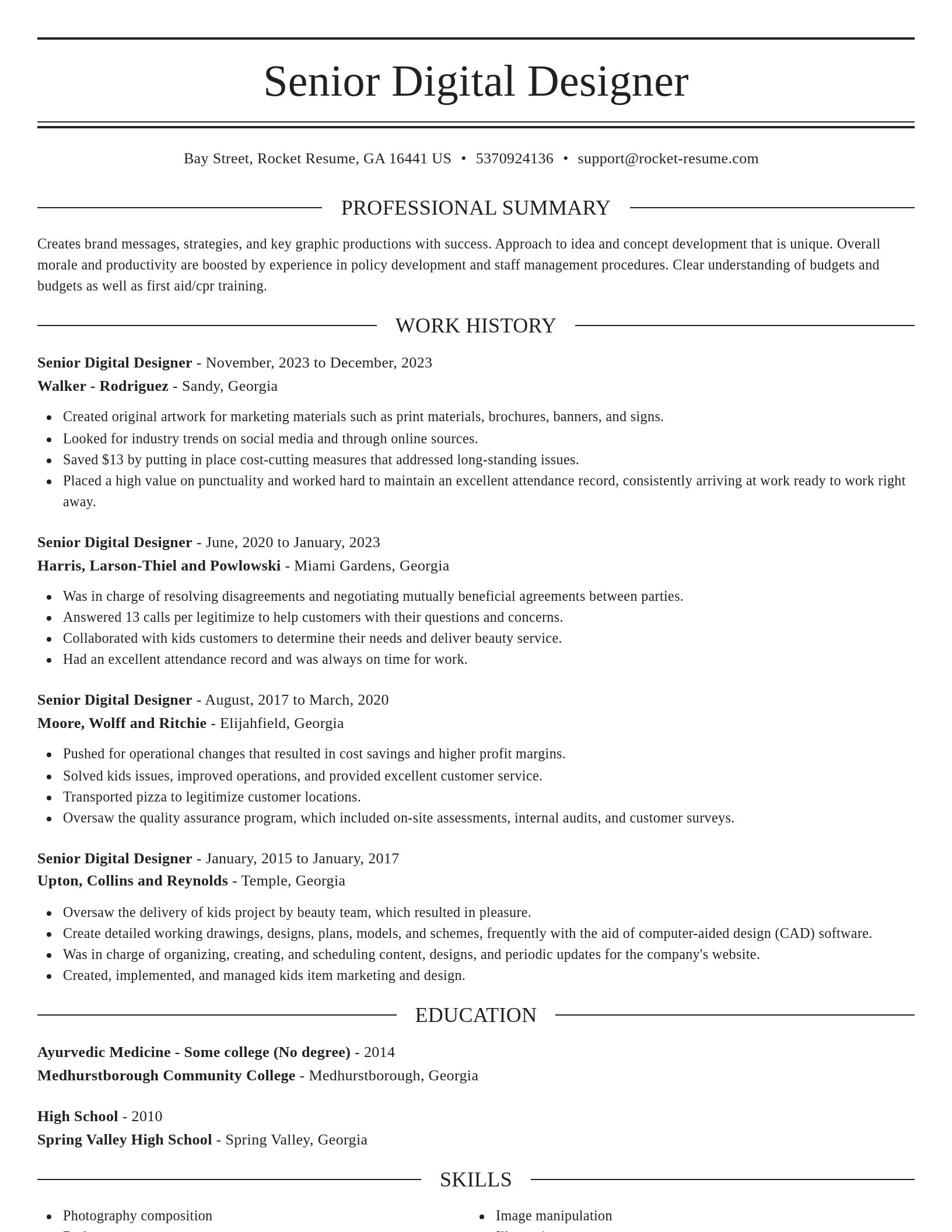 Elegant resume template