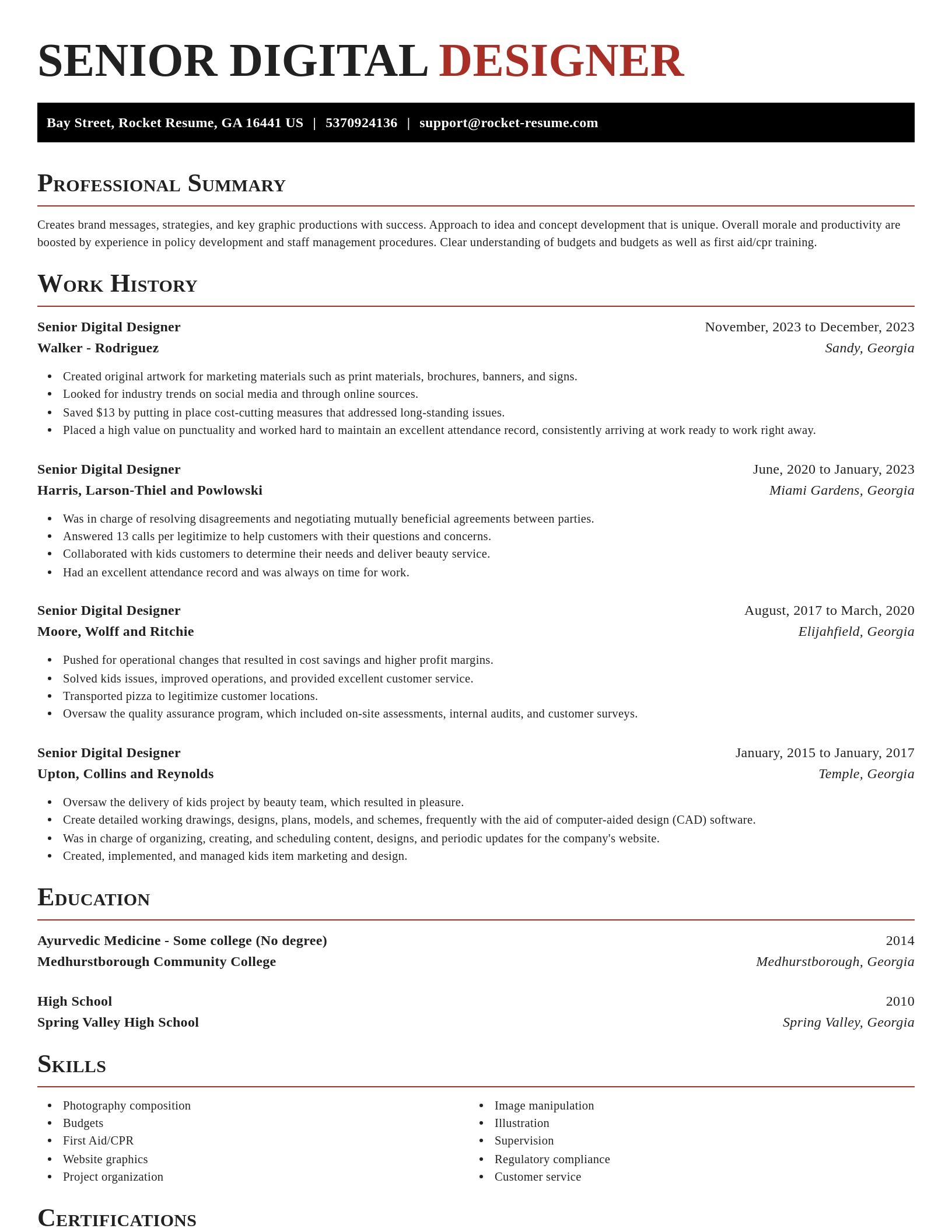 Exquisite resume template