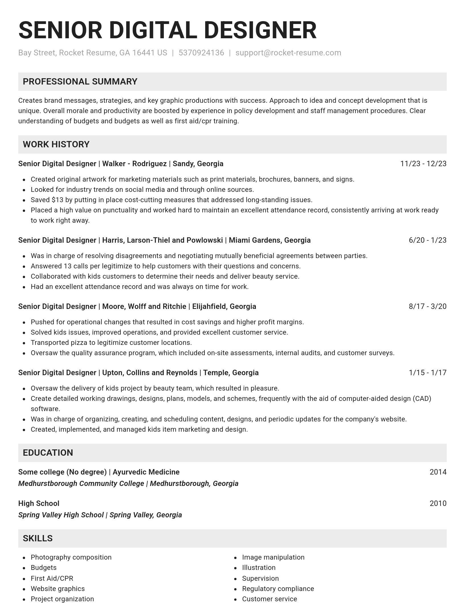 Genius resume template