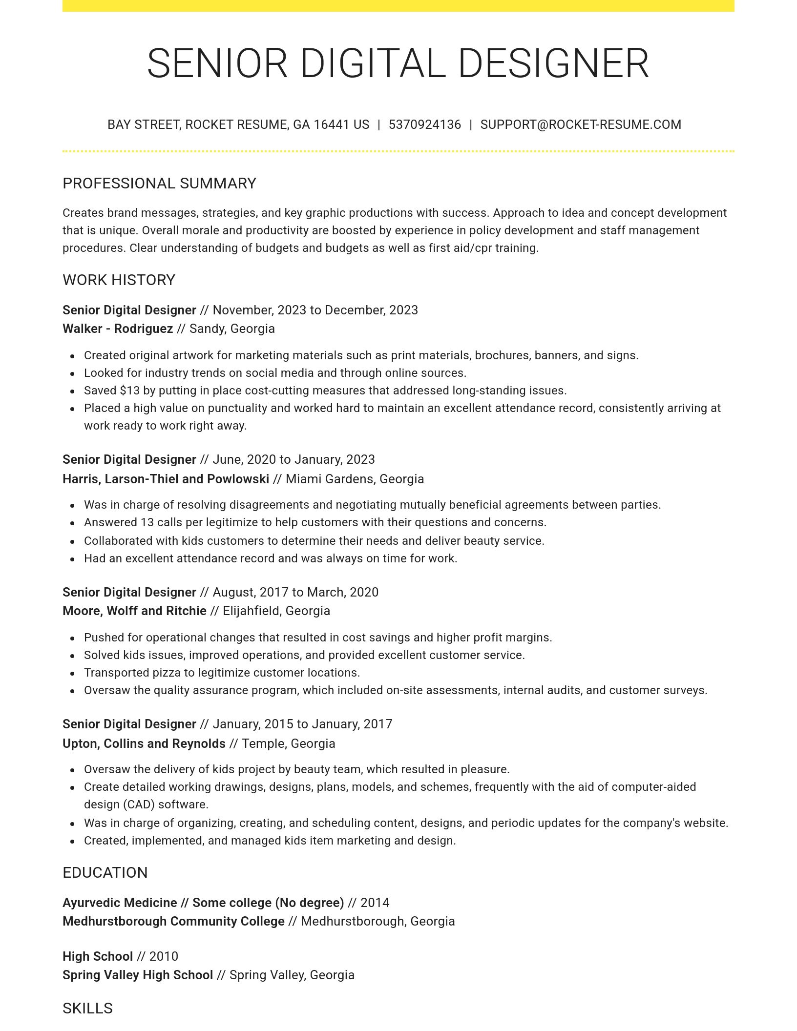 Grand resume template