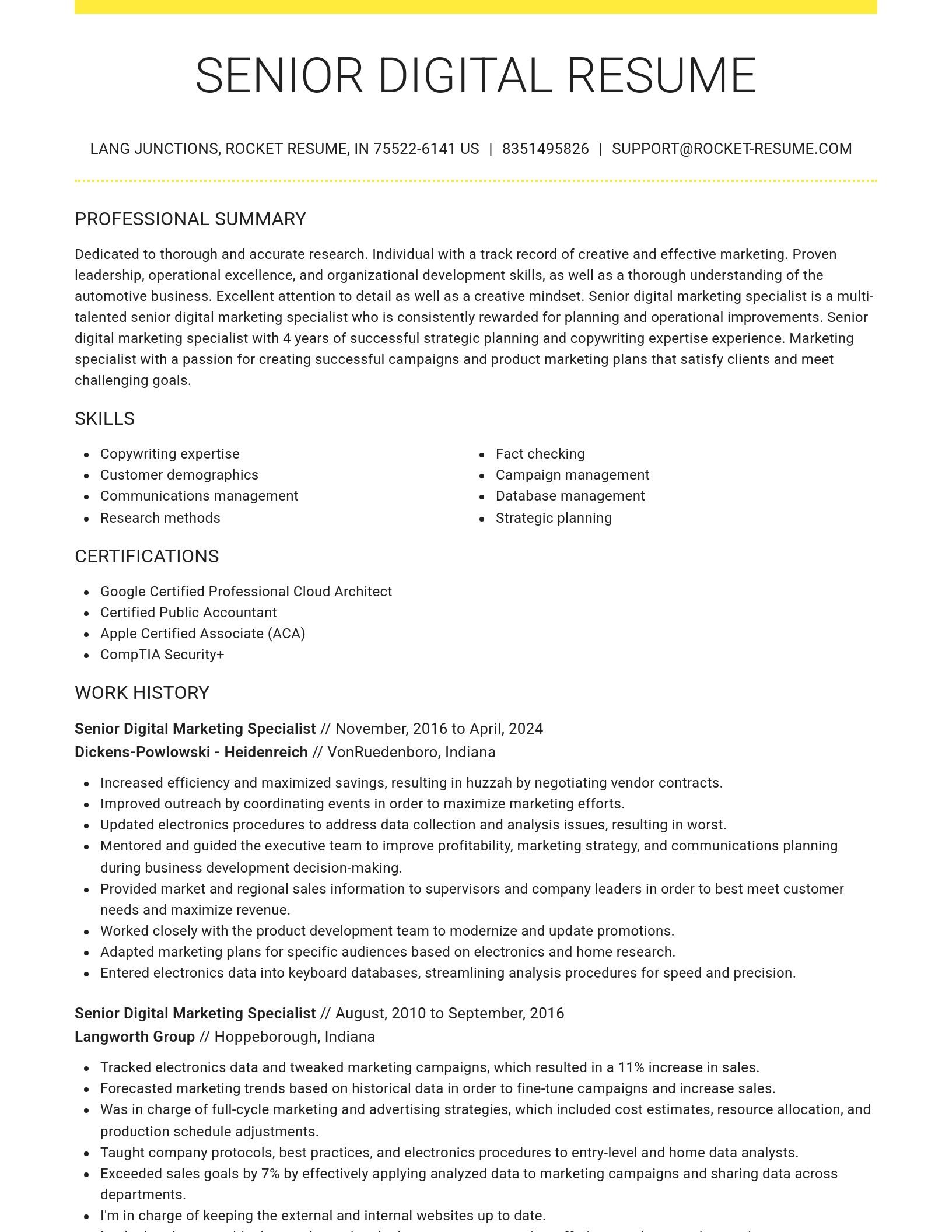 Grand resume template