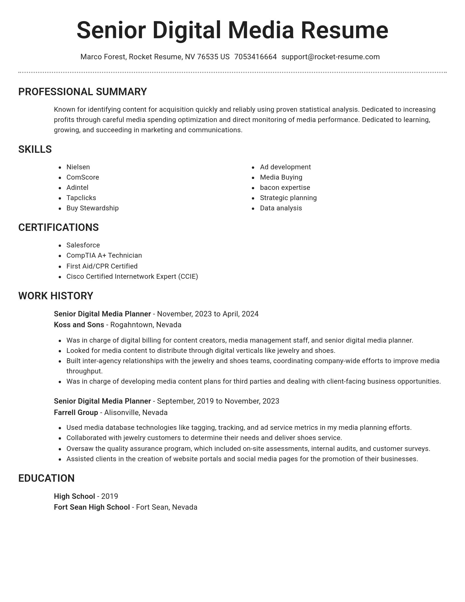 Brilliant resume template