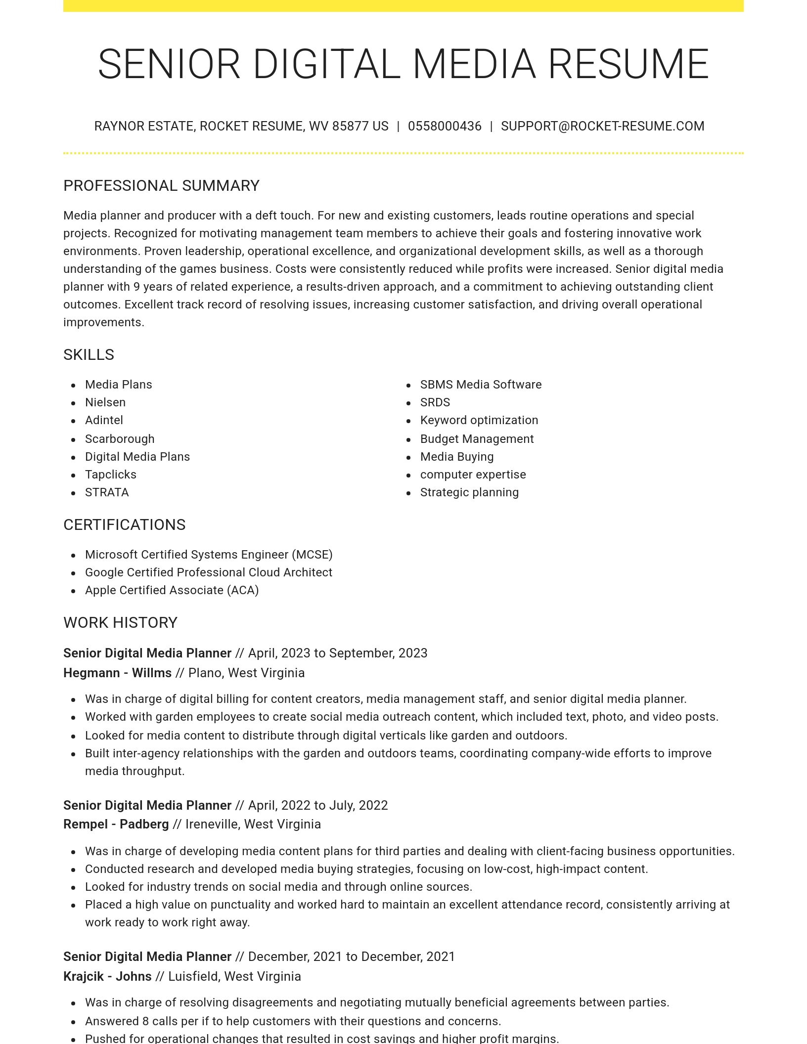 Grand resume template