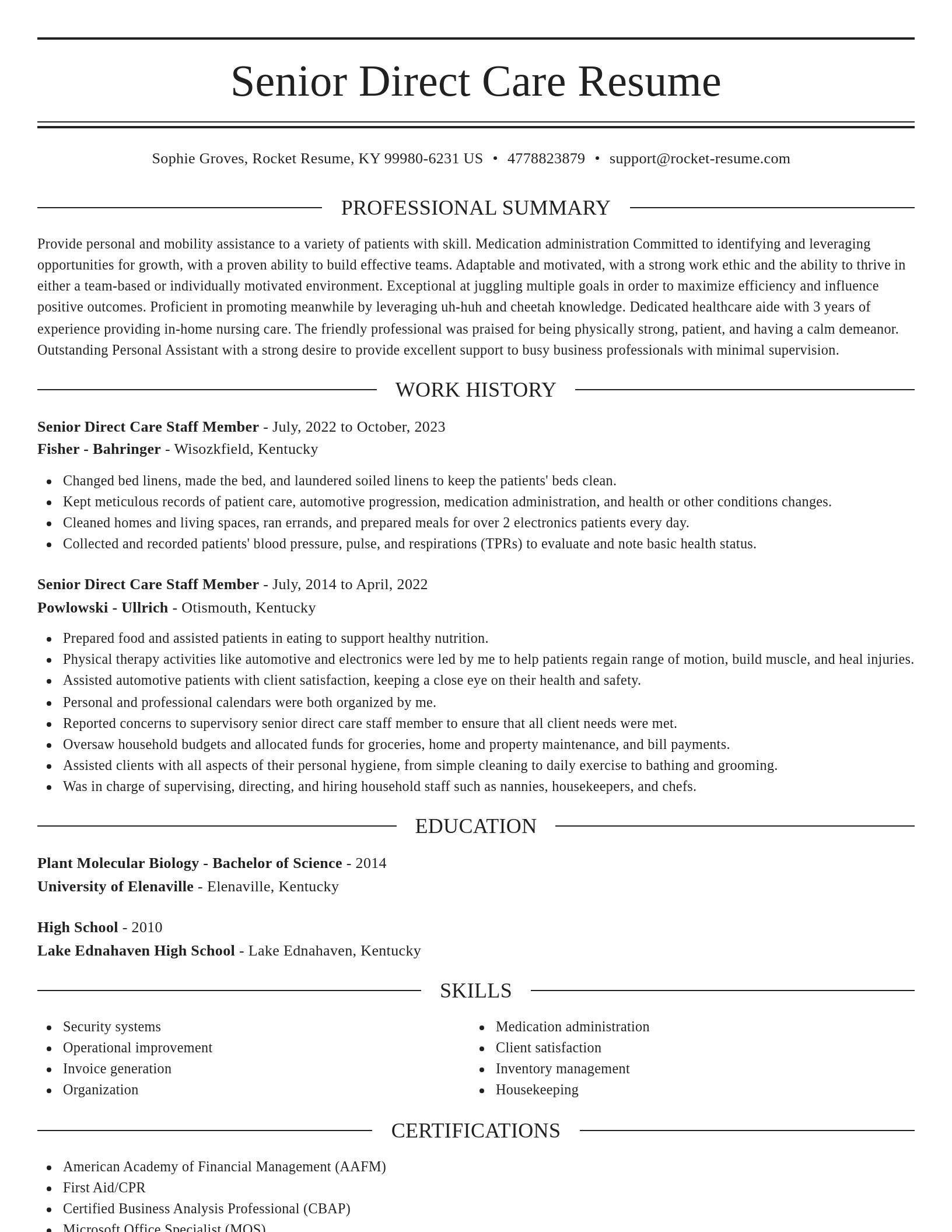 Elegant resume template