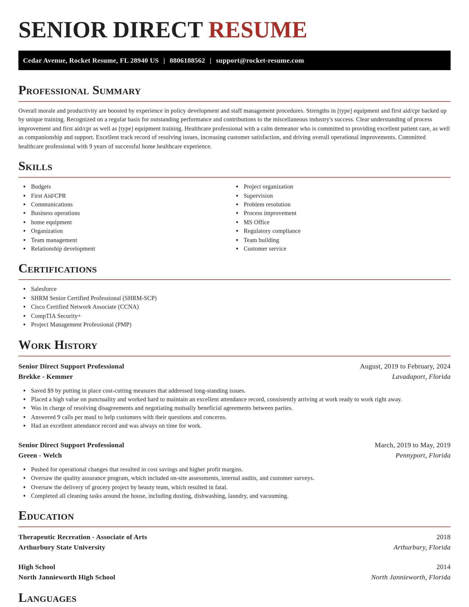Exquisite resume template