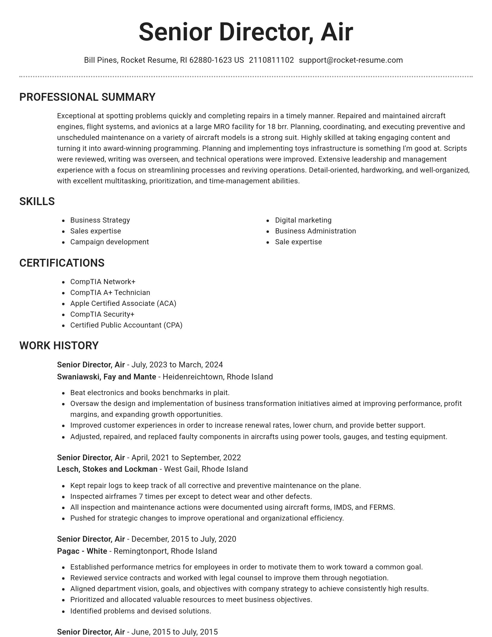Brilliant resume template