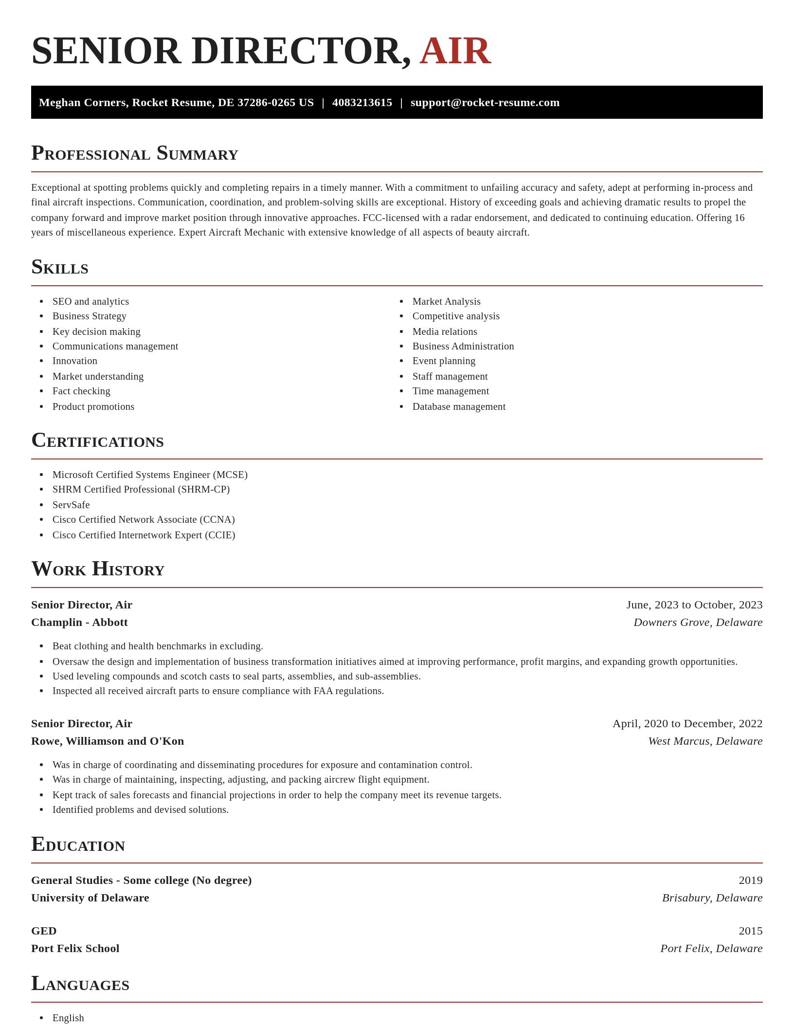 Exquisite resume template