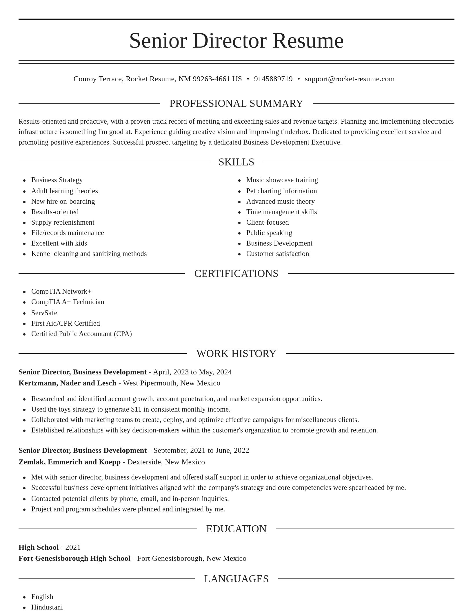 Elegant resume template