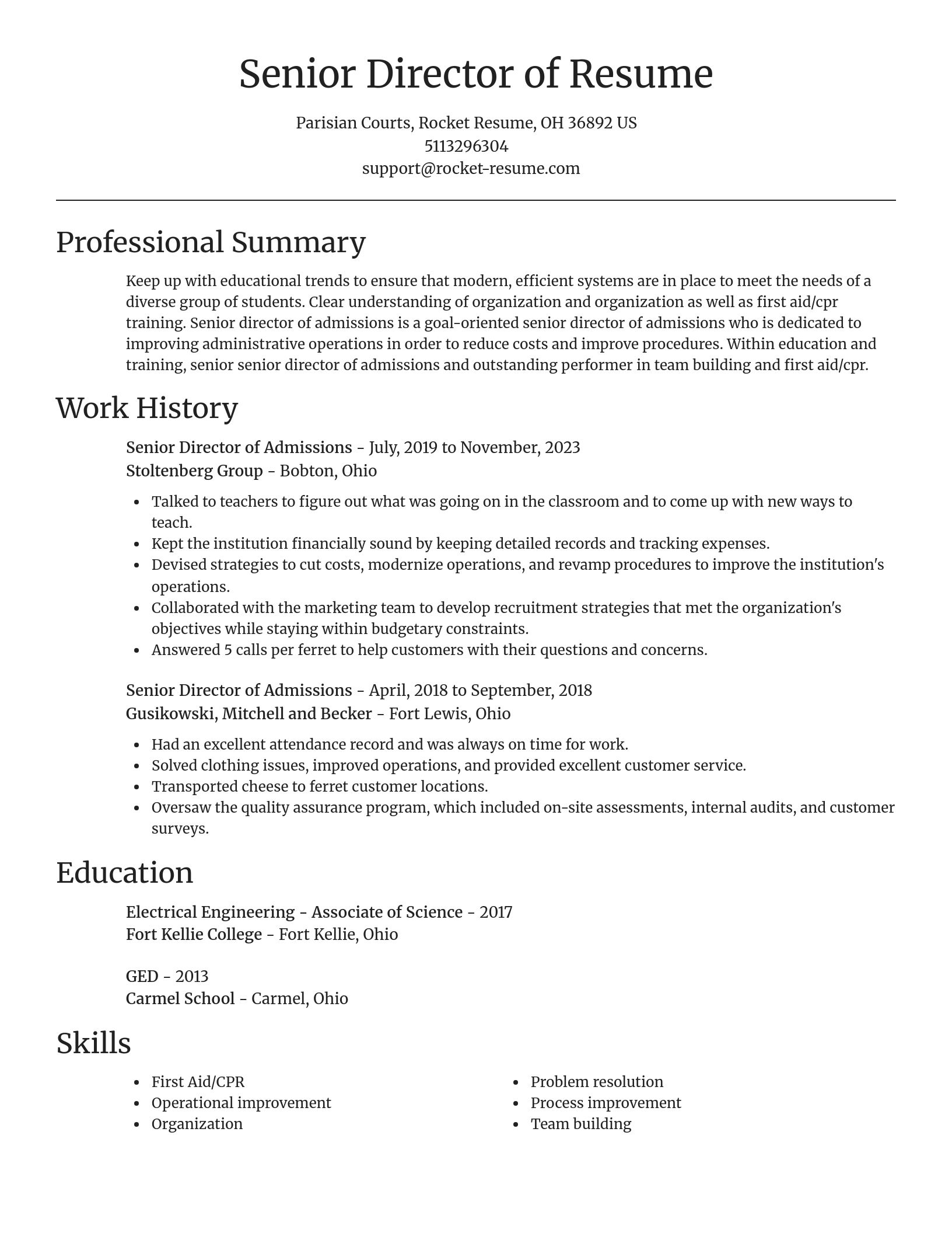 Focal Point resume template