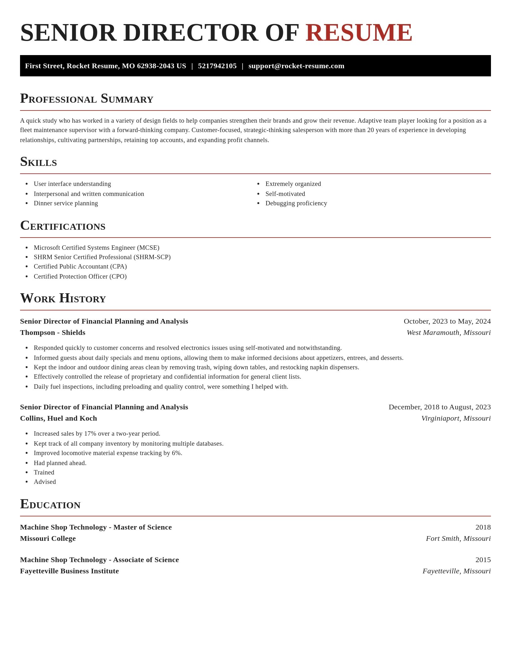 Exquisite resume template