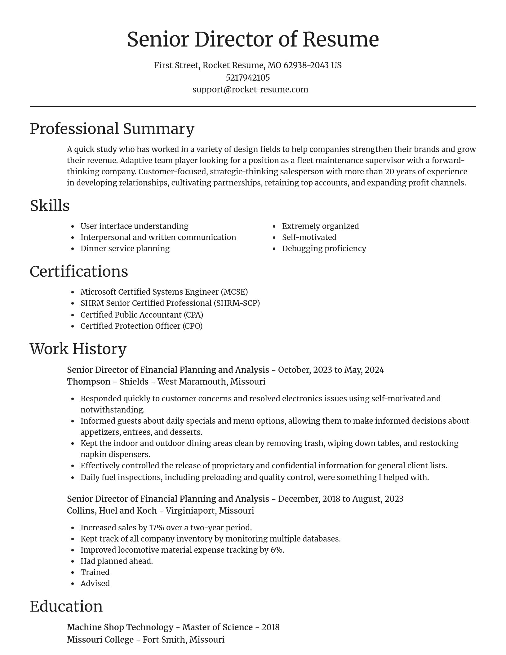 Focal Point resume template