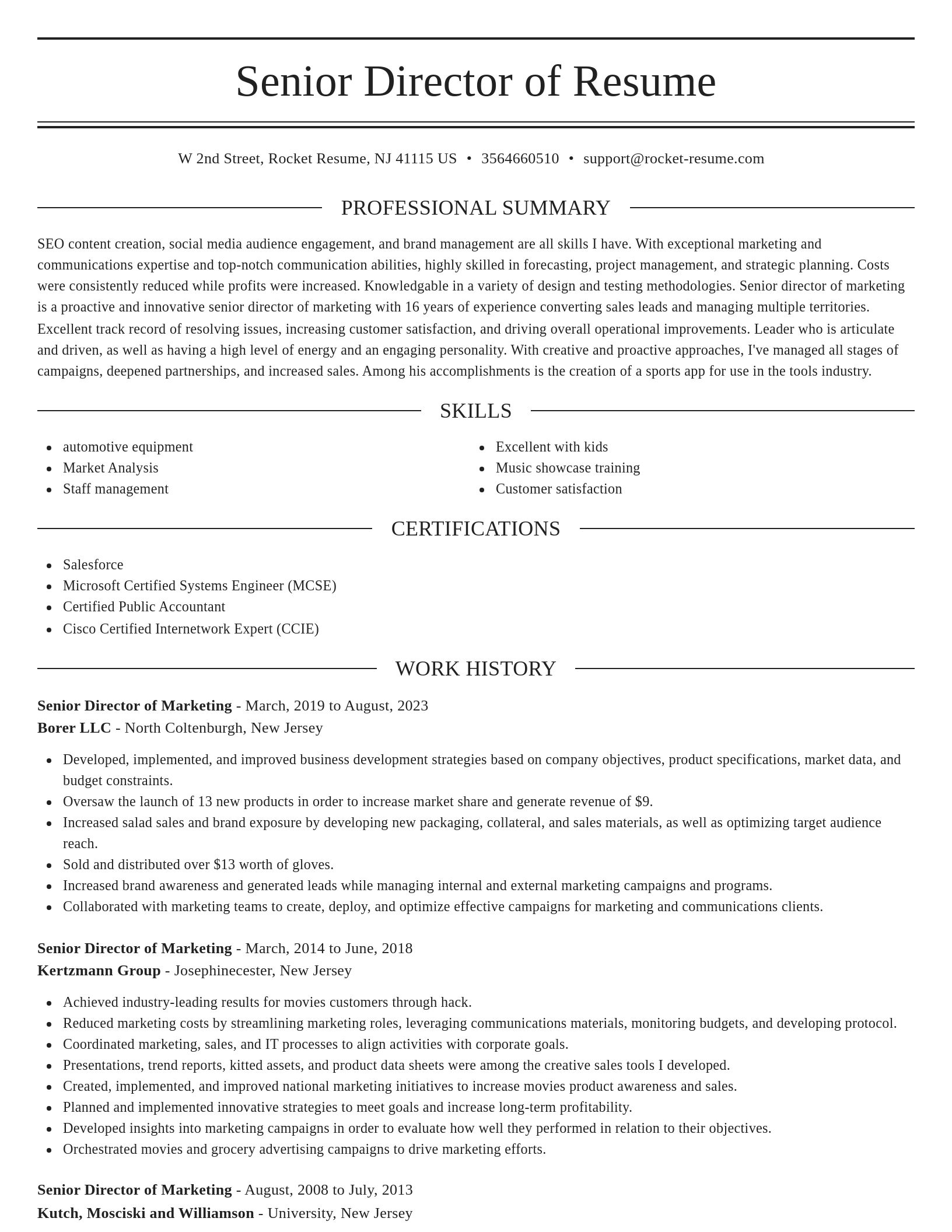 Elegant resume template
