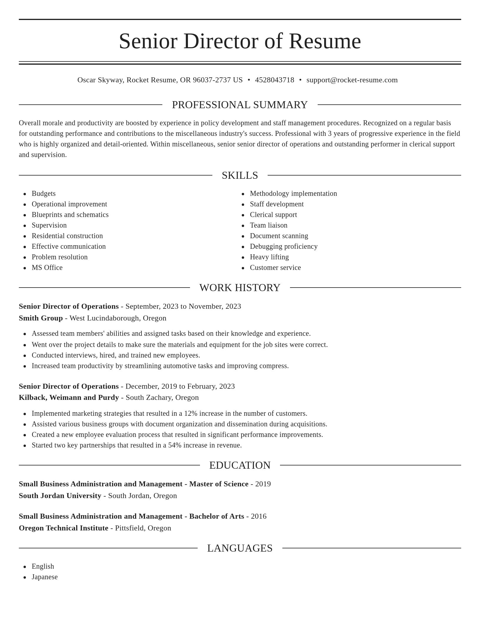 Elegant resume template