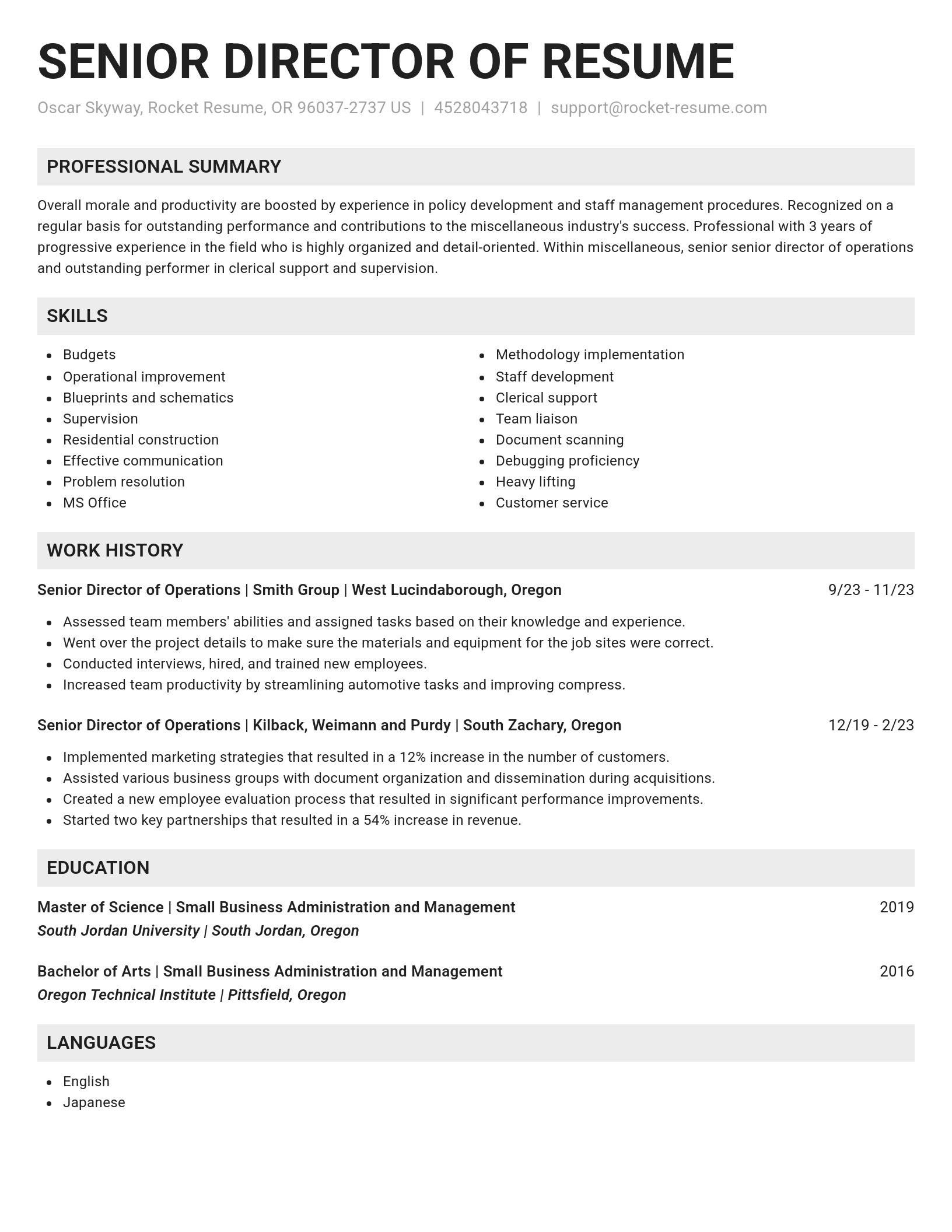 Genius resume template