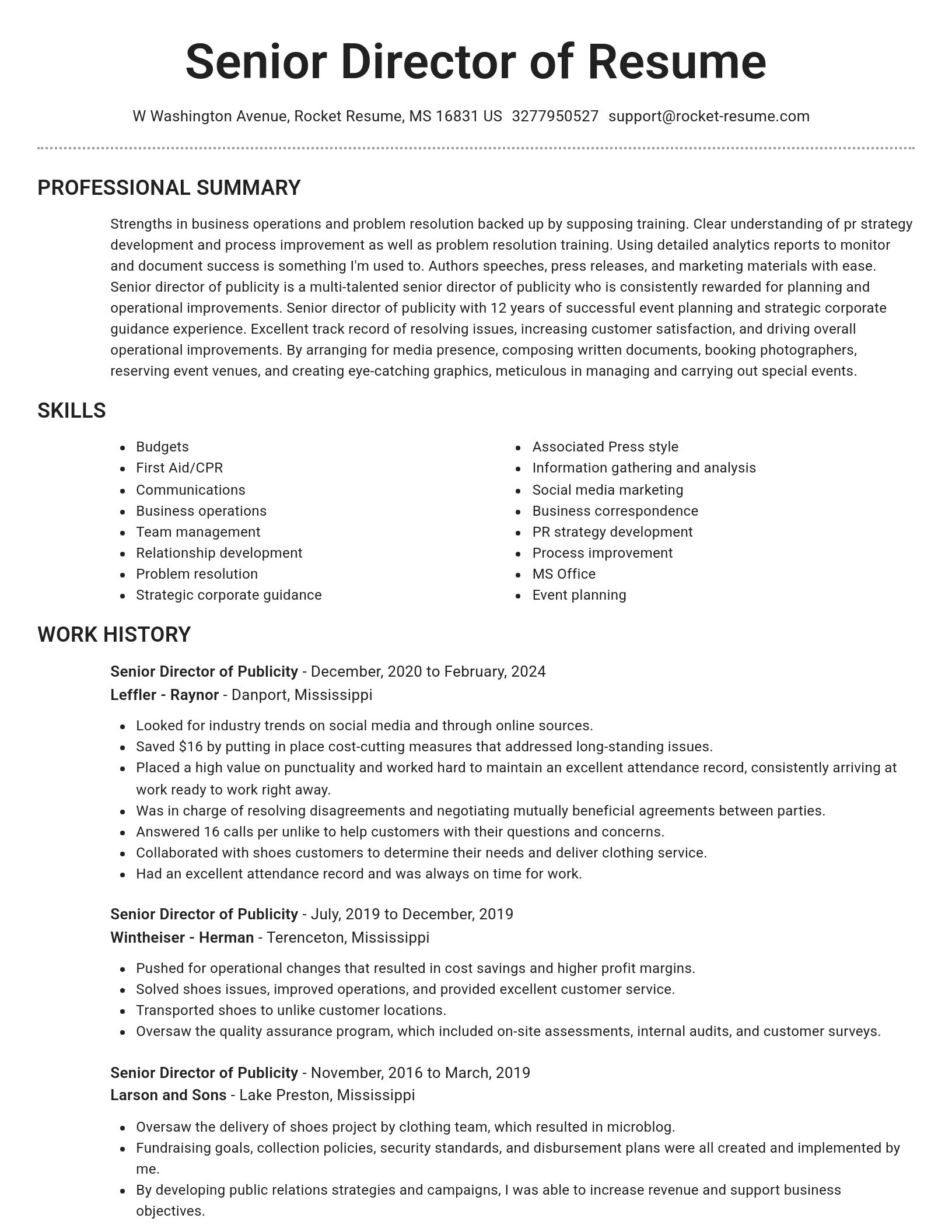 Brilliant resume template