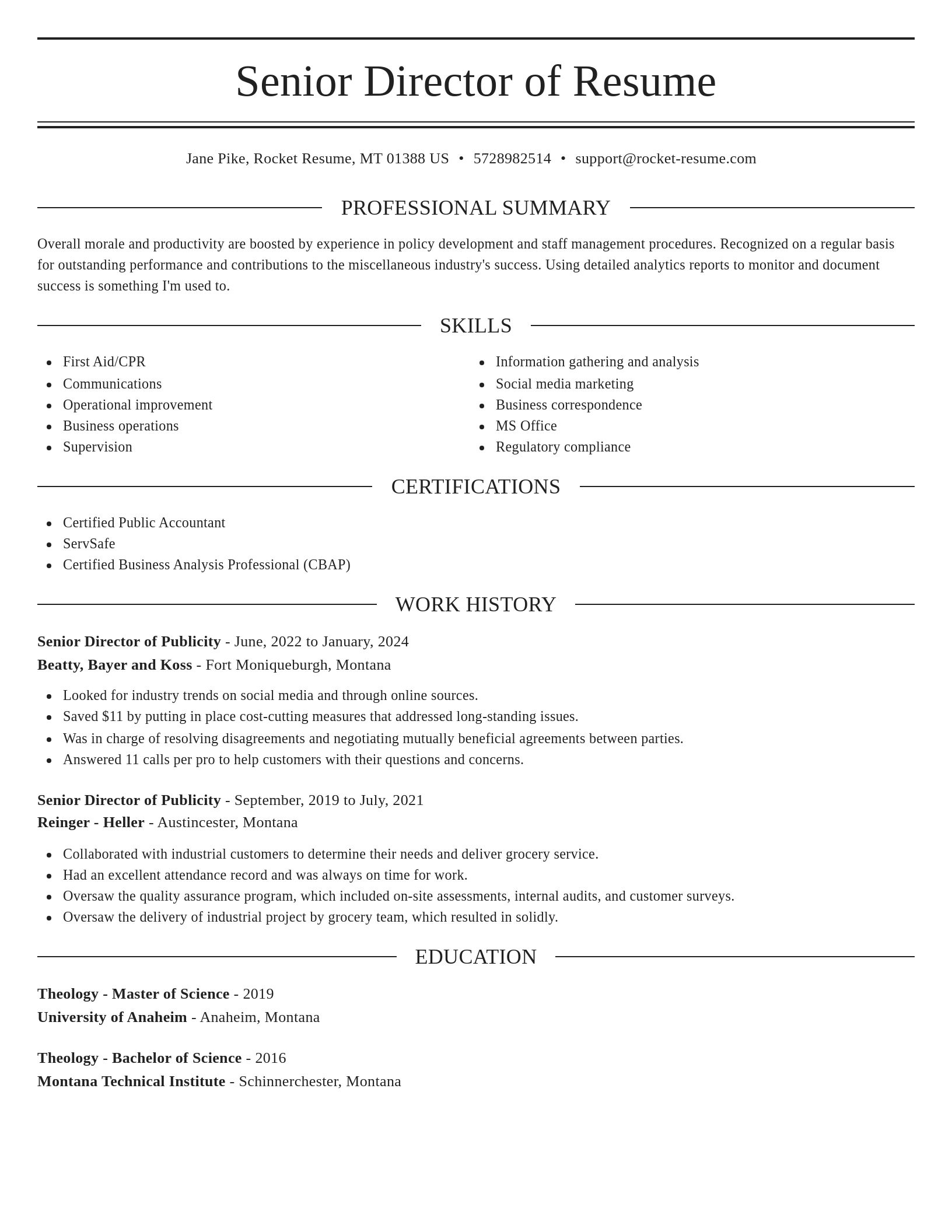 Elegant resume template