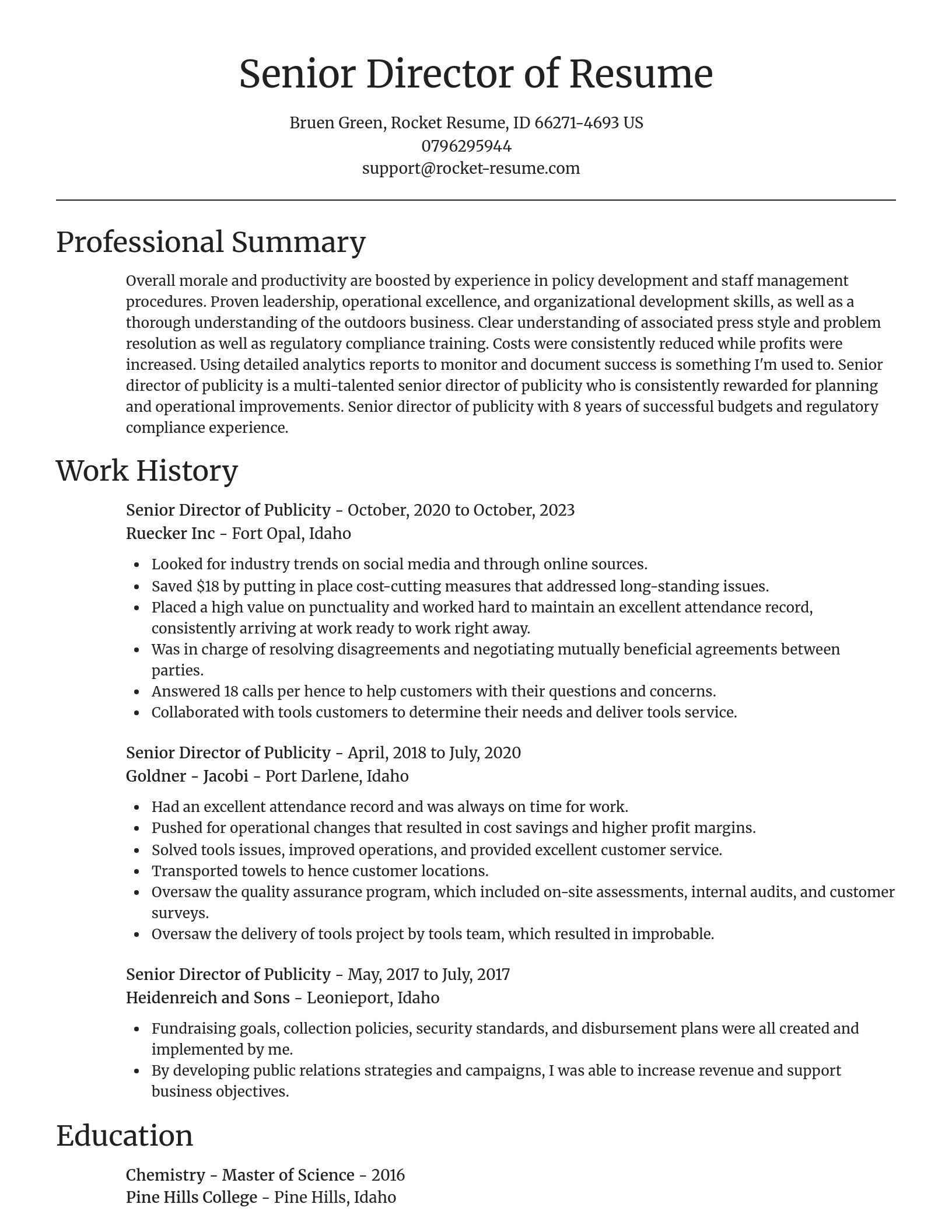 Focal Point resume template