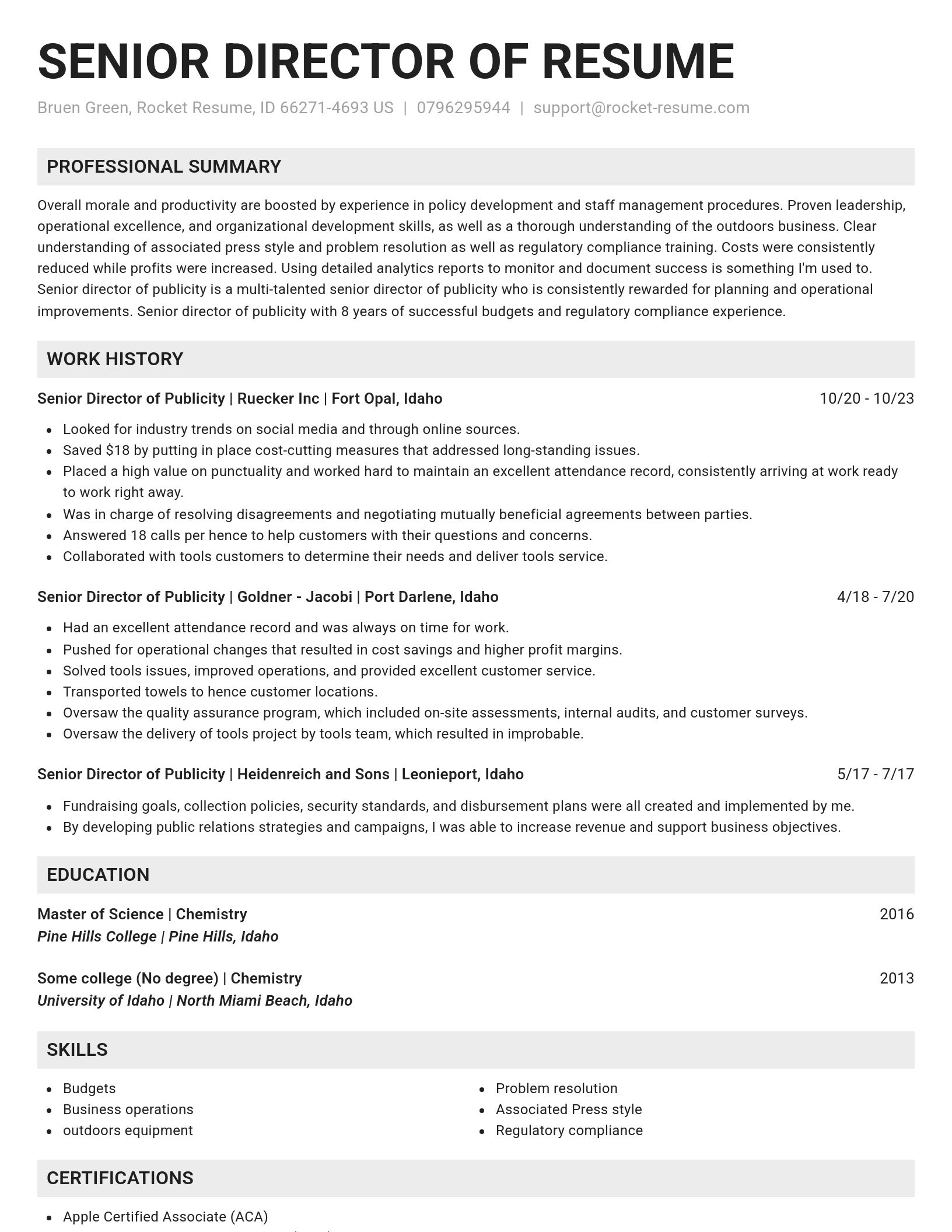 Genius resume template