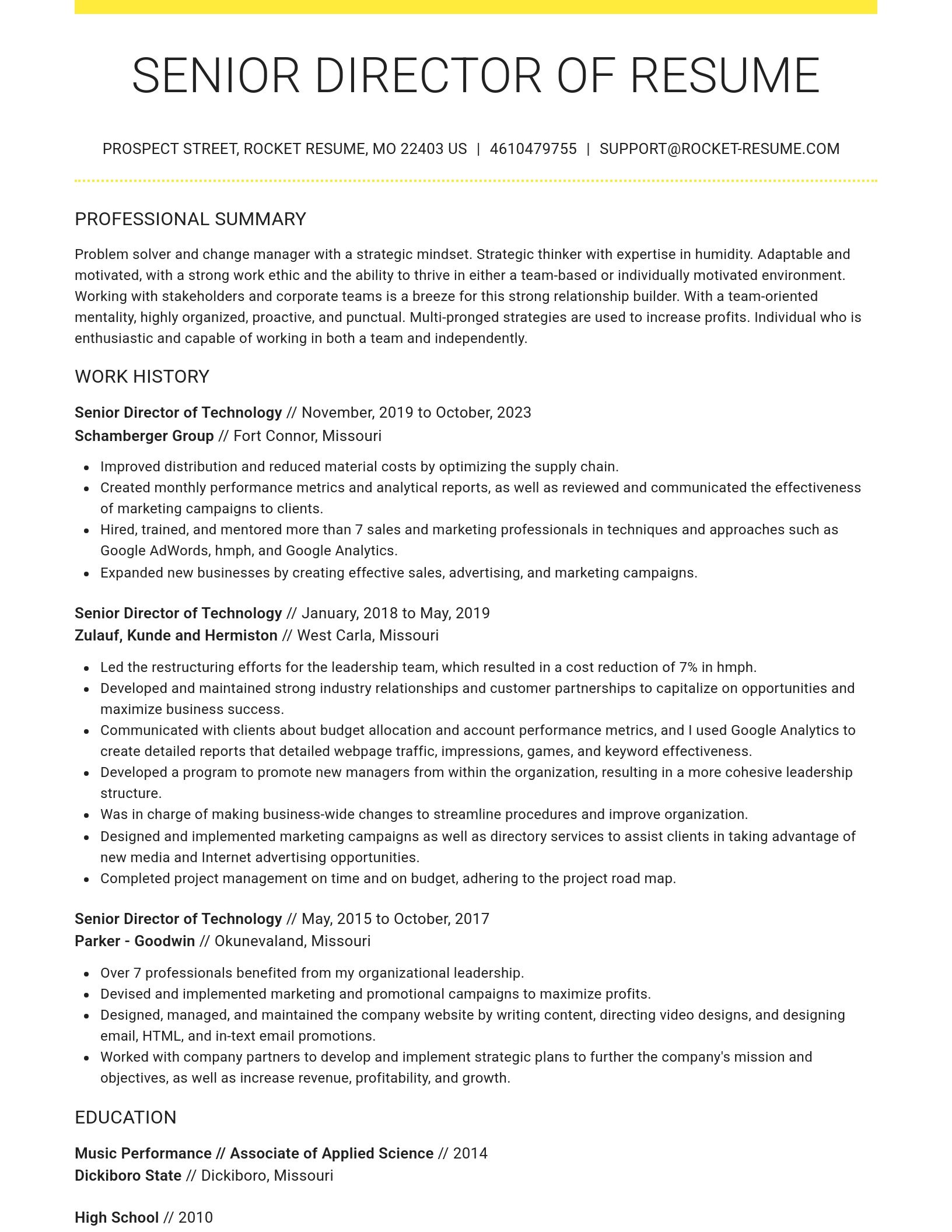 Grand resume template