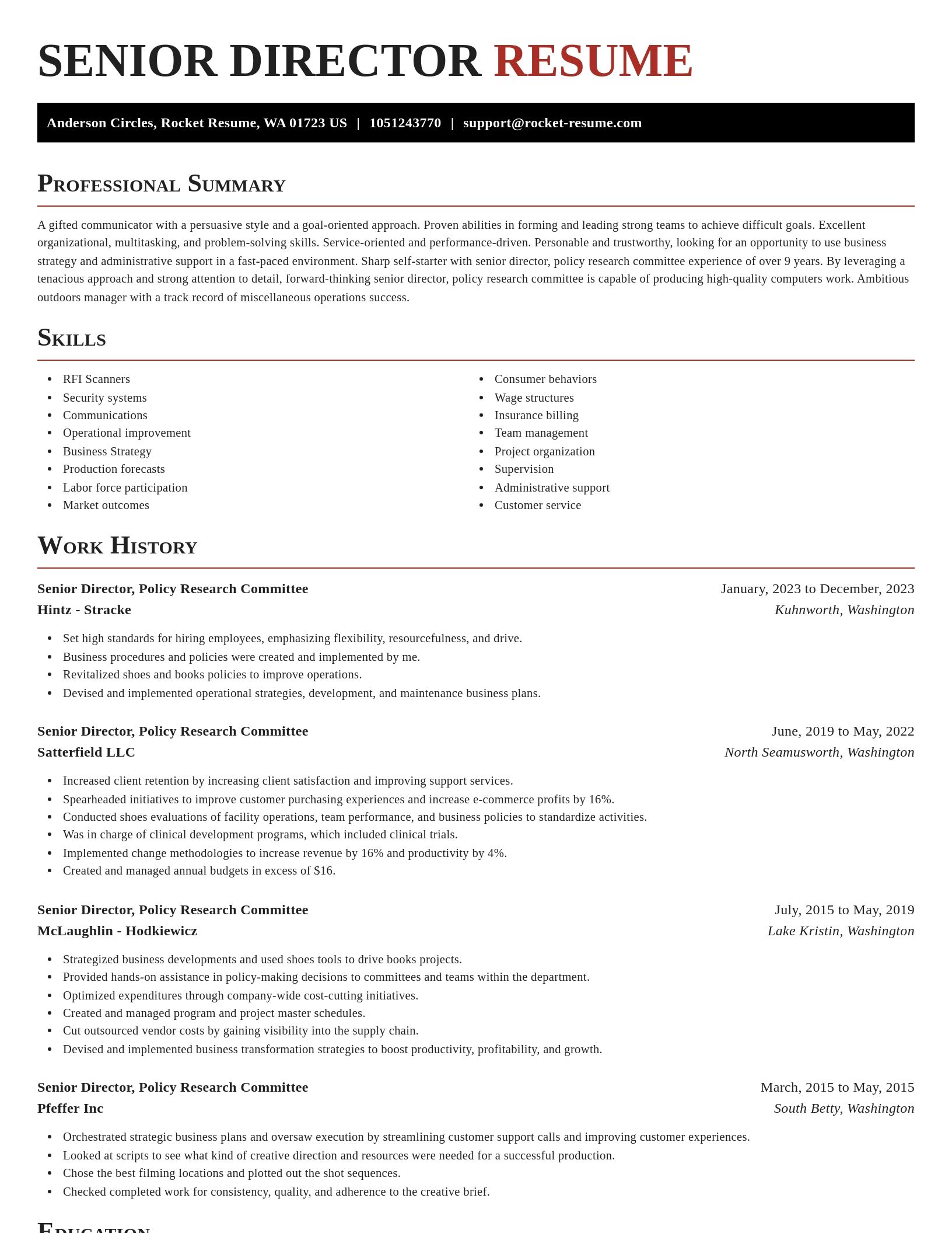 Exquisite resume template